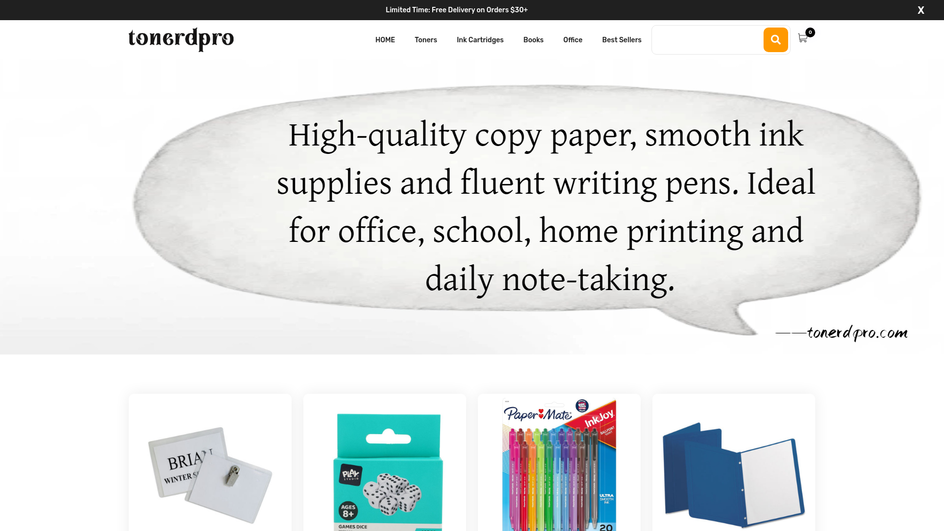 website screenshot of https://tonerdpro.com/