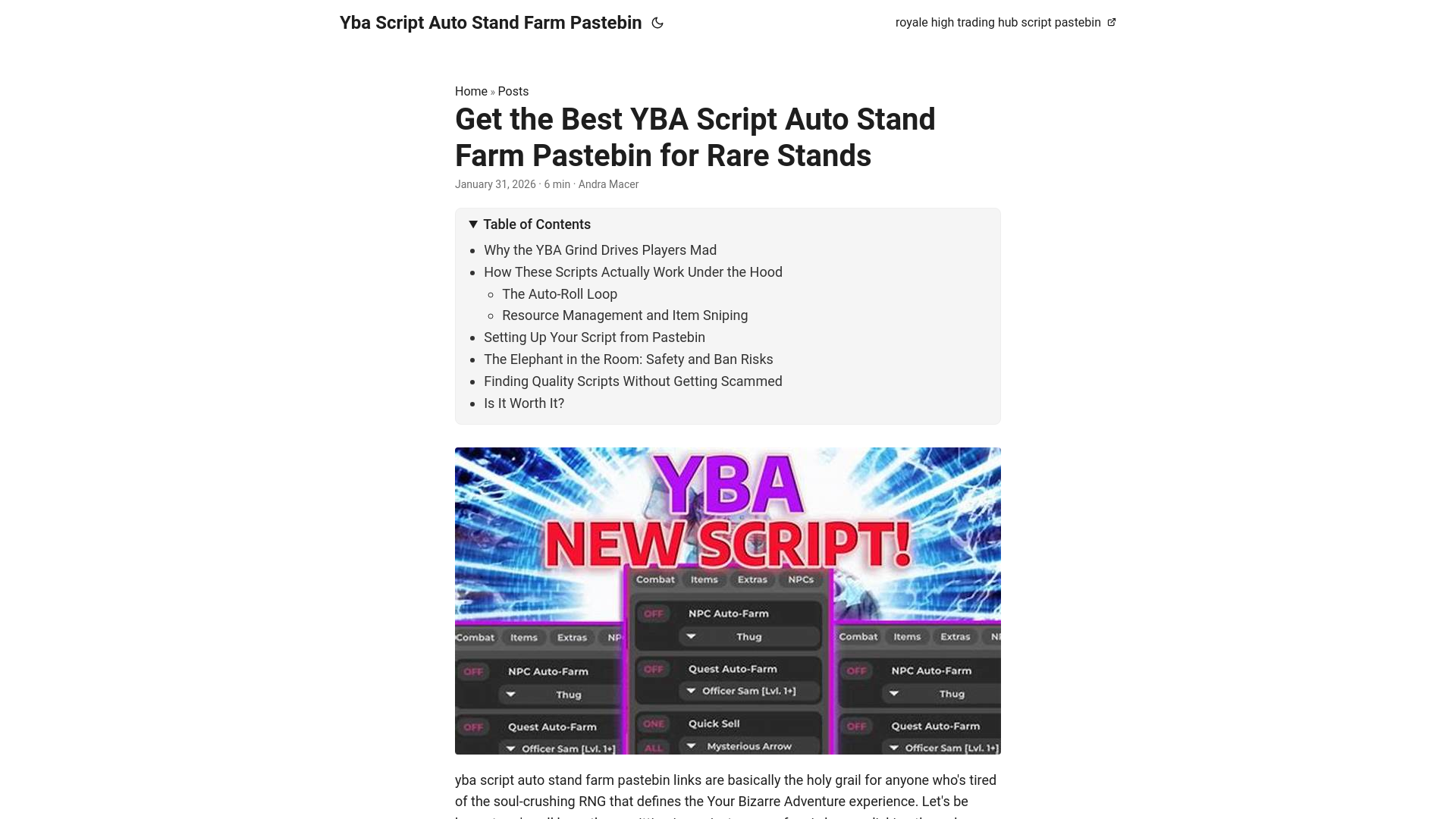 website screenshot of https://ybascriptautostandfarmpastebin.pages.dev/