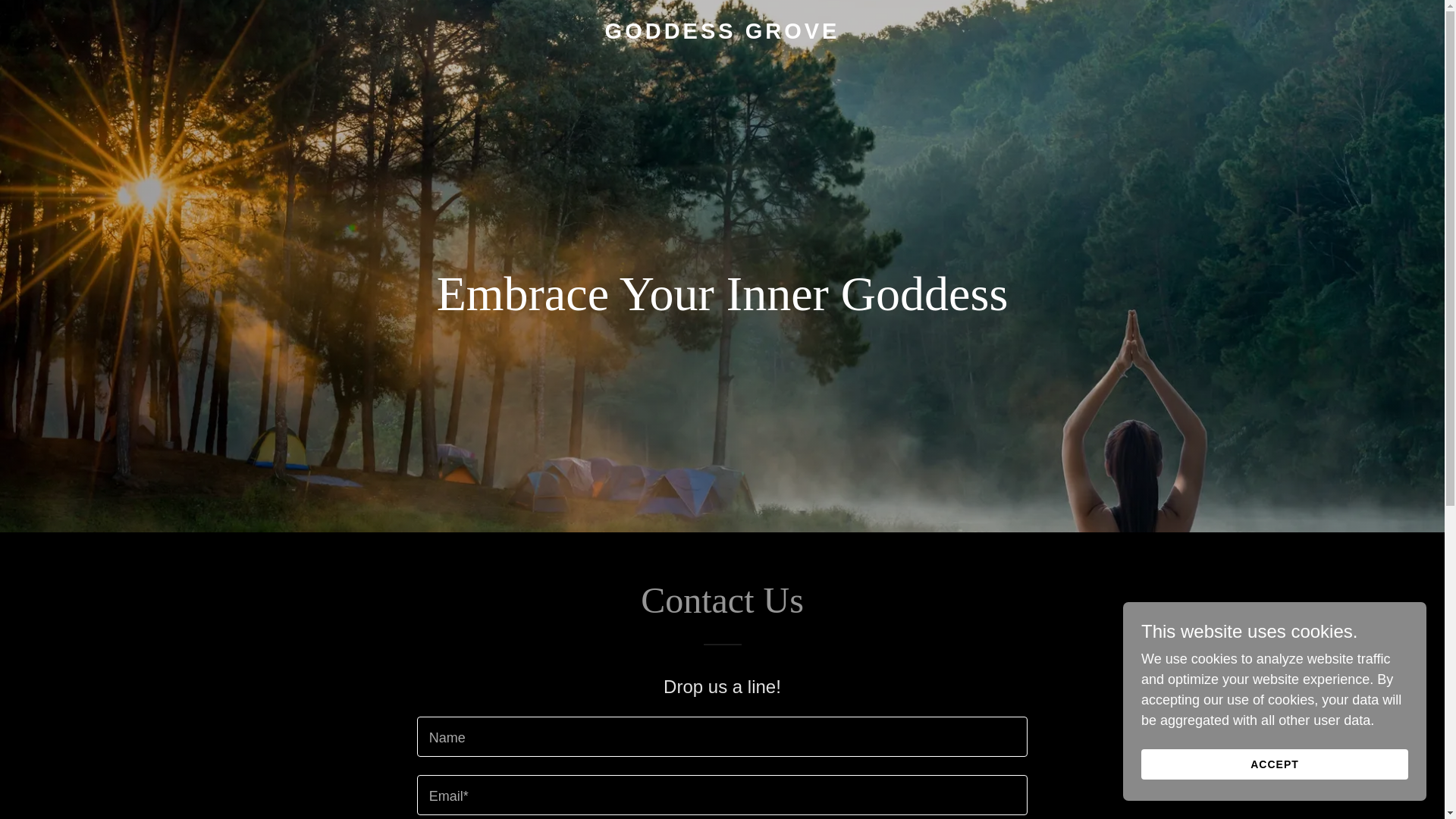 website screenshot of https://mygoddessgrove.com/