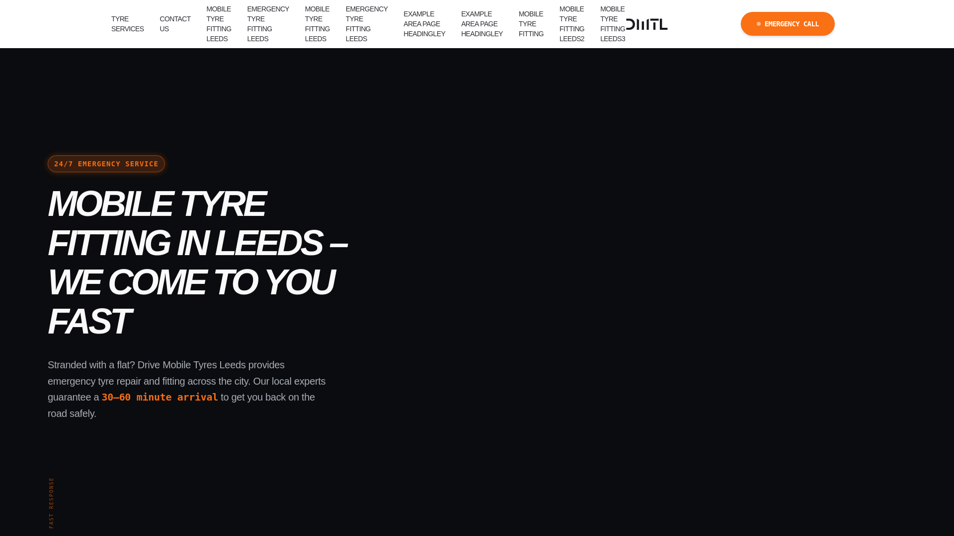 website screenshot of https://drive-mobile-tyres-leeds.co.uk/