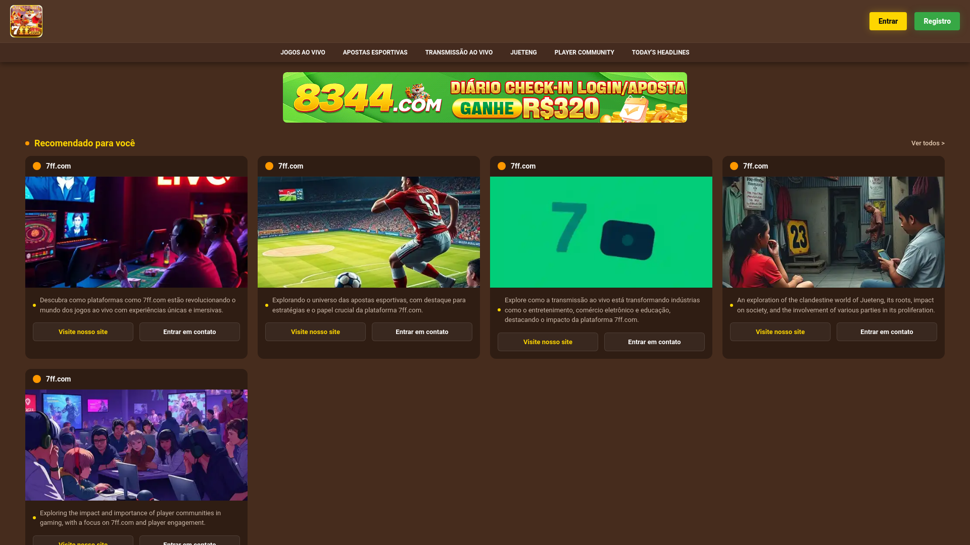 website screenshot of https://7ffsite.com/