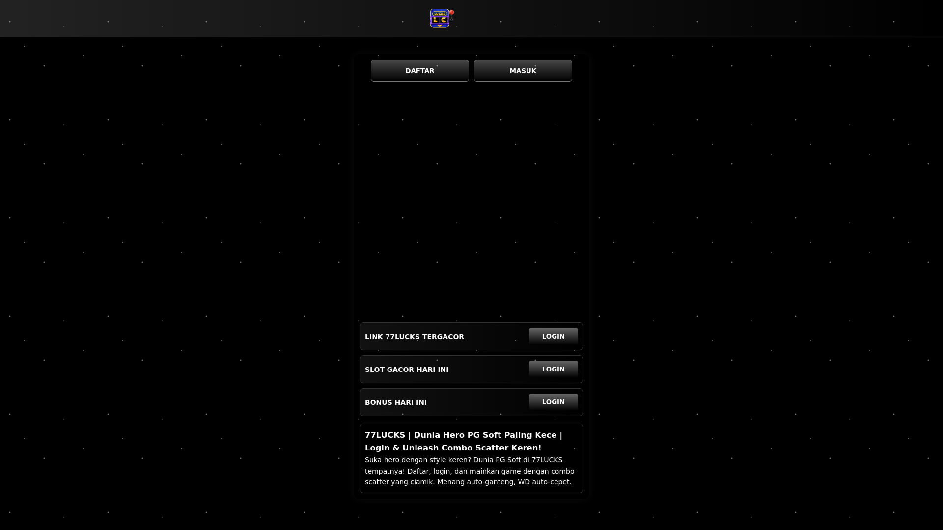 website screenshot of https://77lucksvip2.pages.dev/