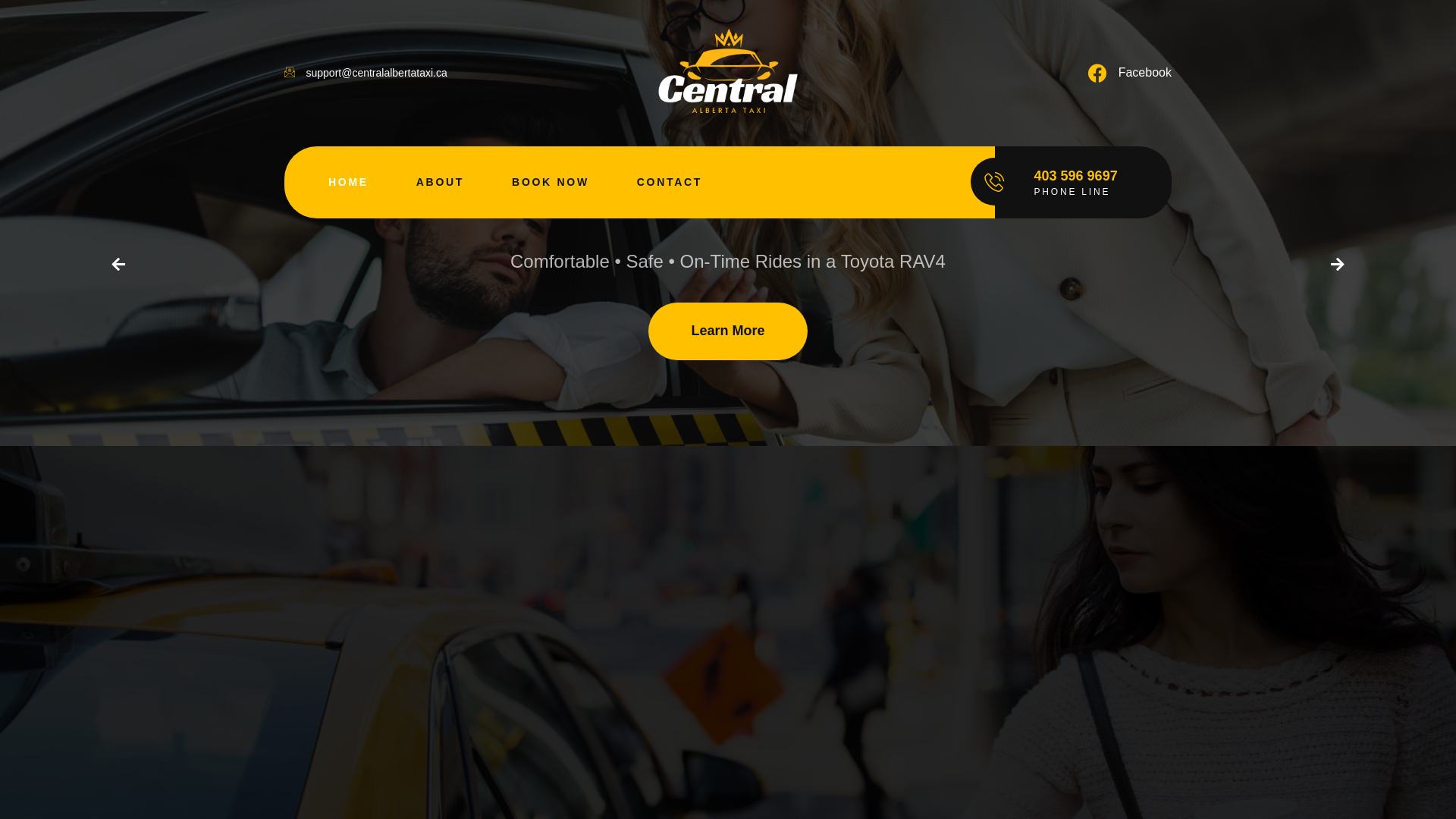 website screenshot of https://centralalbertataxis.com/