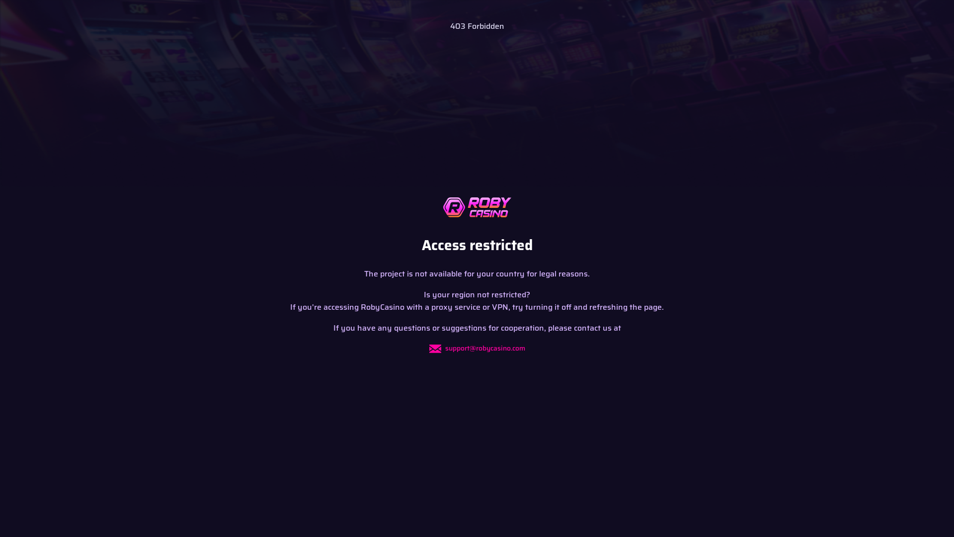 website screenshot of https://robycasino-3348.com/