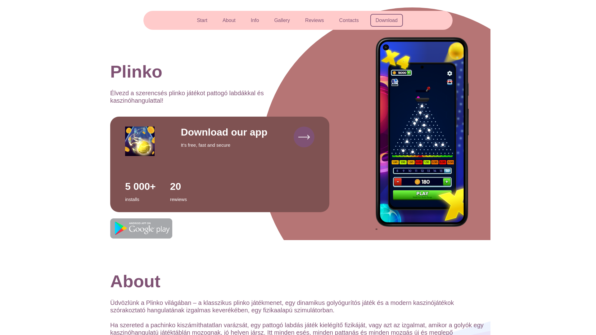 website screenshot of https://plinkohu.shop/