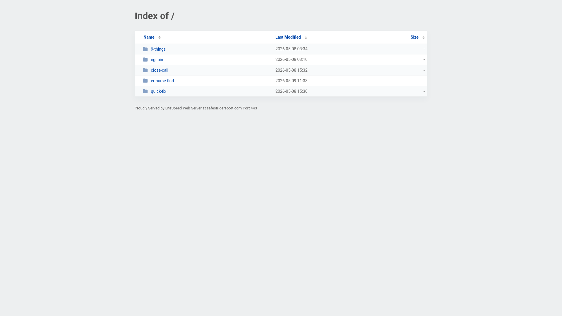 website screenshot of https://safestridereport.com/
