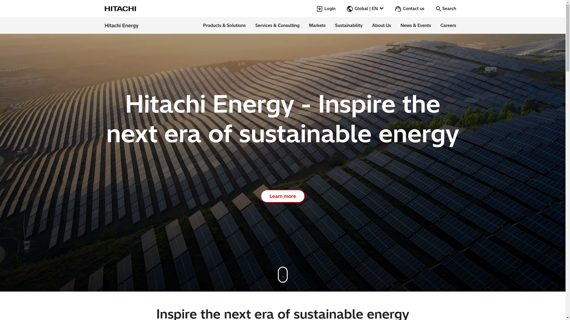 website screenshot of https://www.hitachienergy.com/
