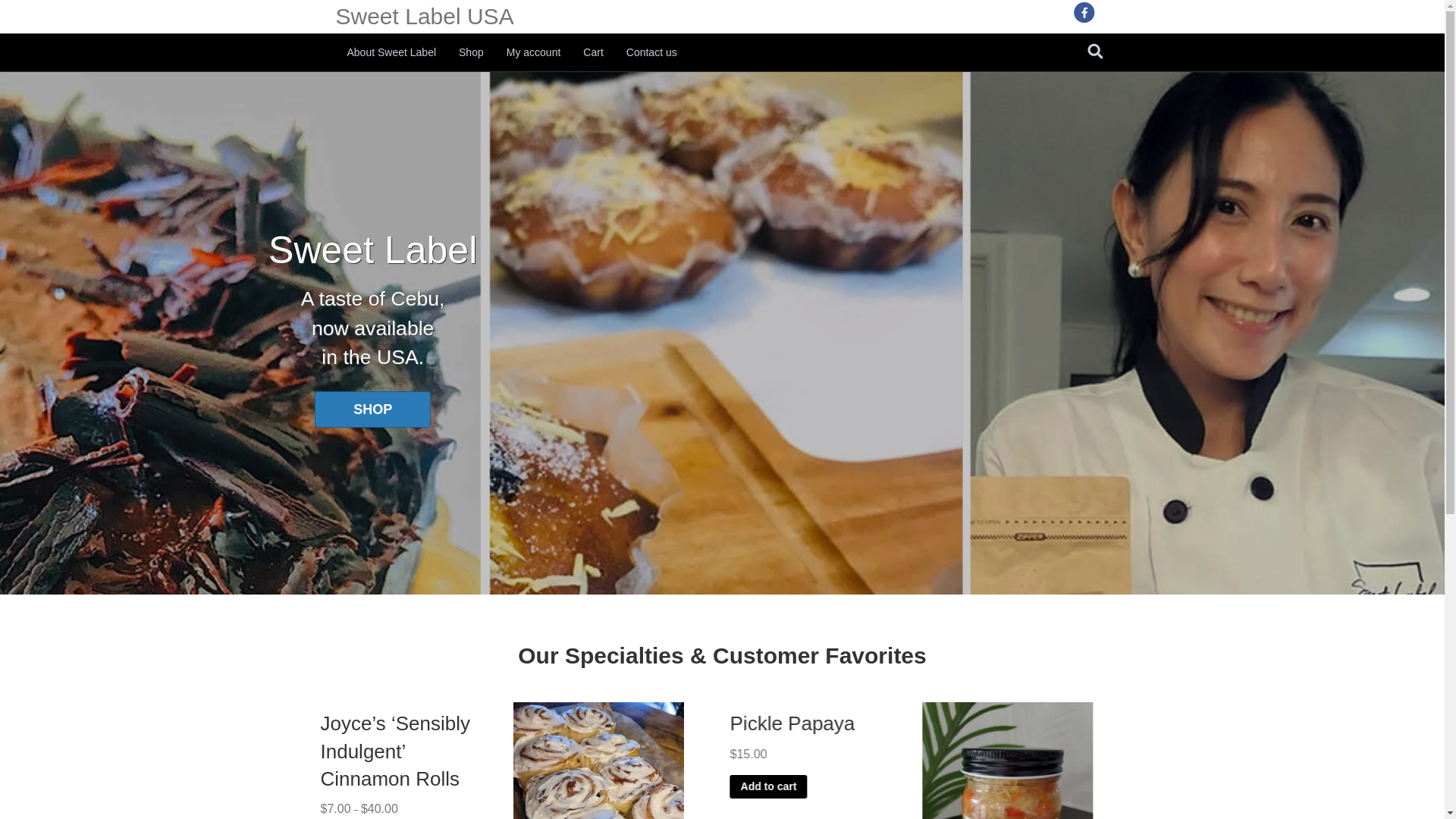 website screenshot of https://sweetlabelusa.com/
