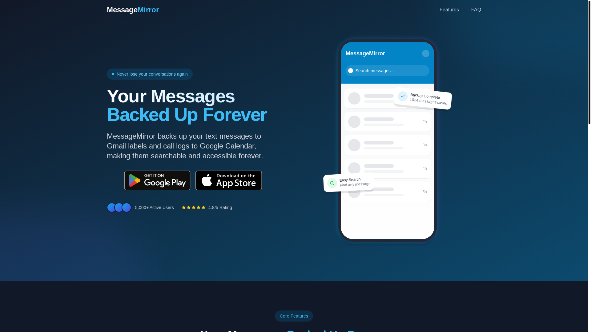 website screenshot of https://website-message-mirror.pages.dev/