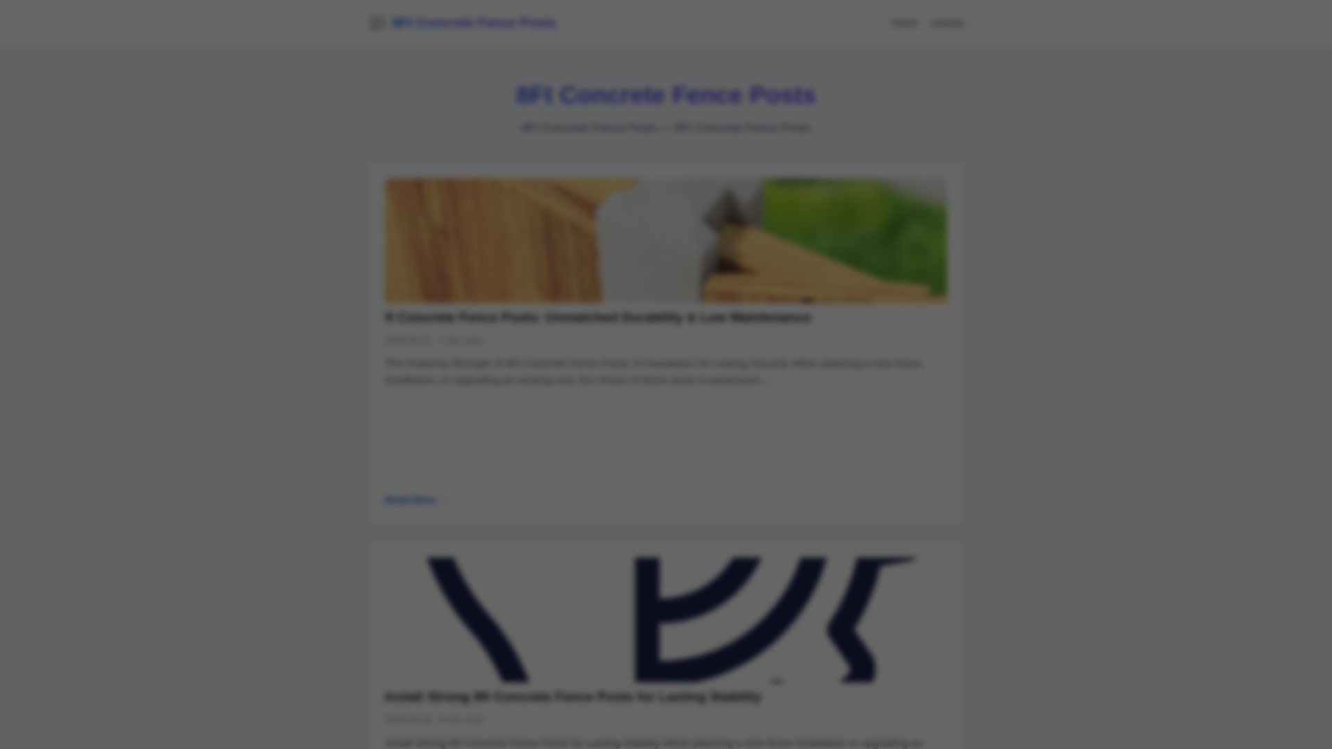 website screenshot of https://8ft-concrete-fence-posts.pages.dev/