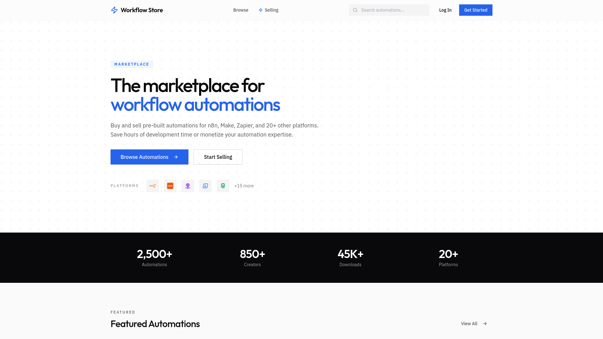 website screenshot of https://workflowstore.shop