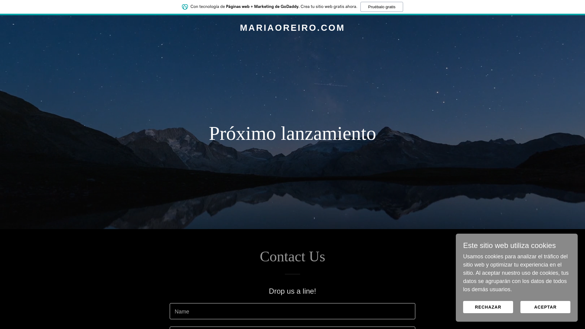 website screenshot of https://mariaoreiro.com/
