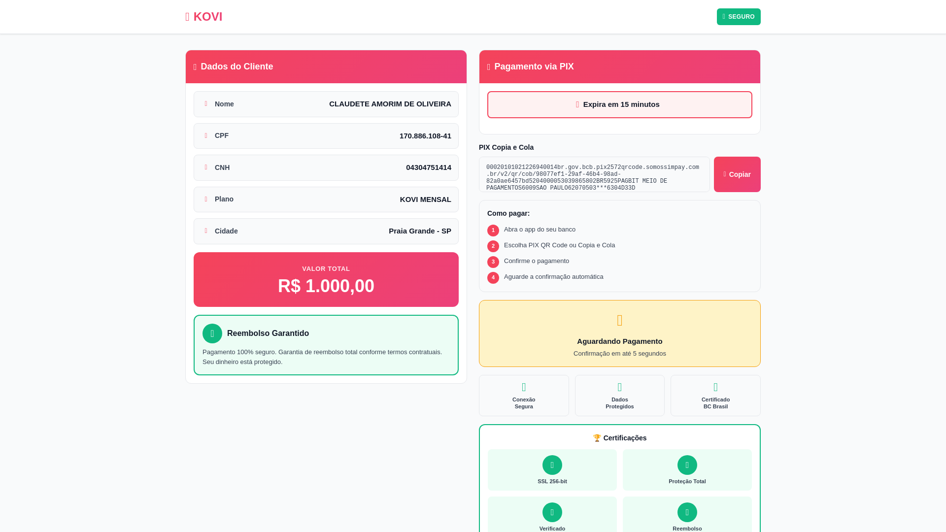 website screenshot of https://pagamento-pix-kovi-locadora-mensal.pages.dev/