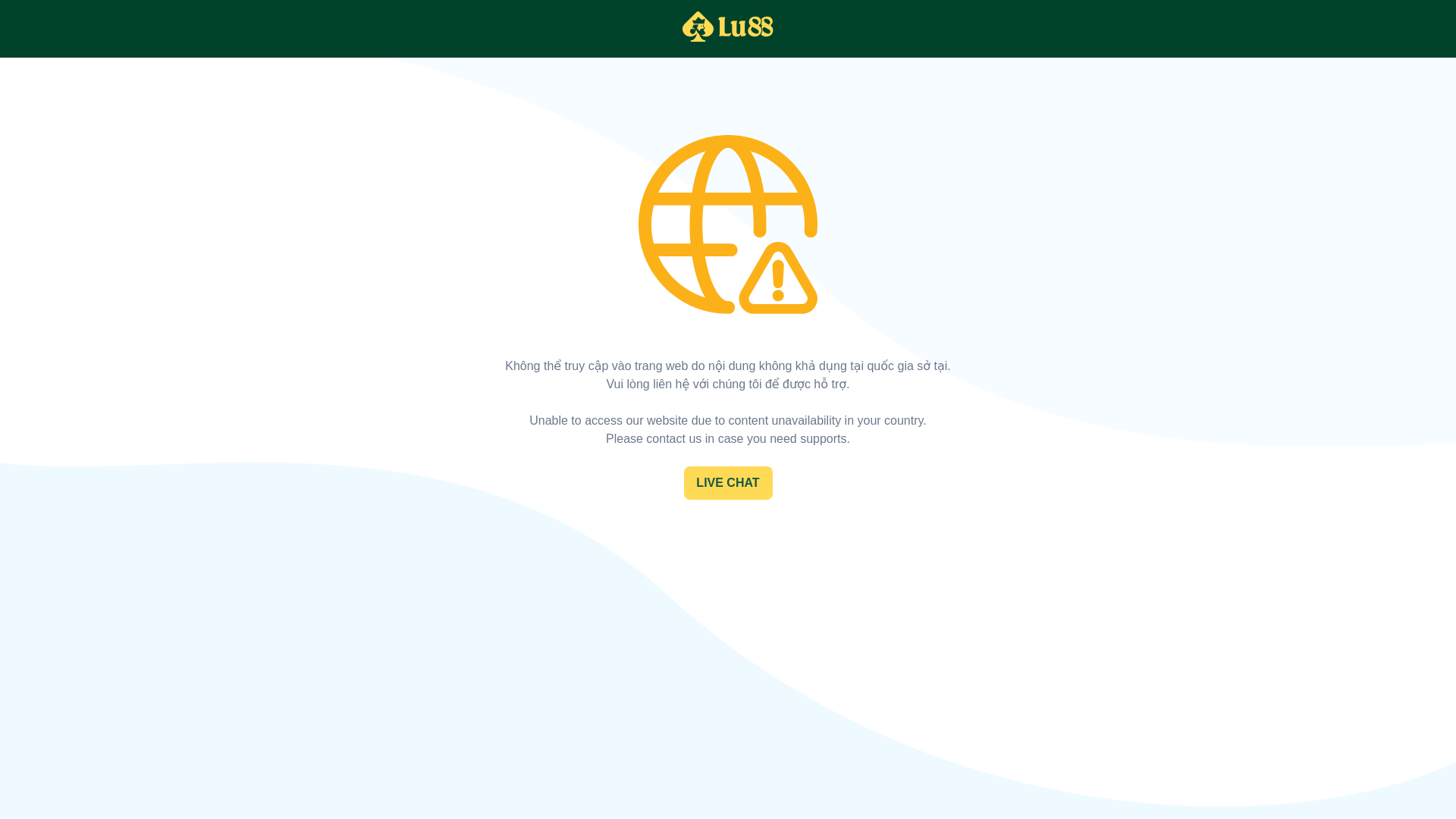 website screenshot of https://lu88.gdn