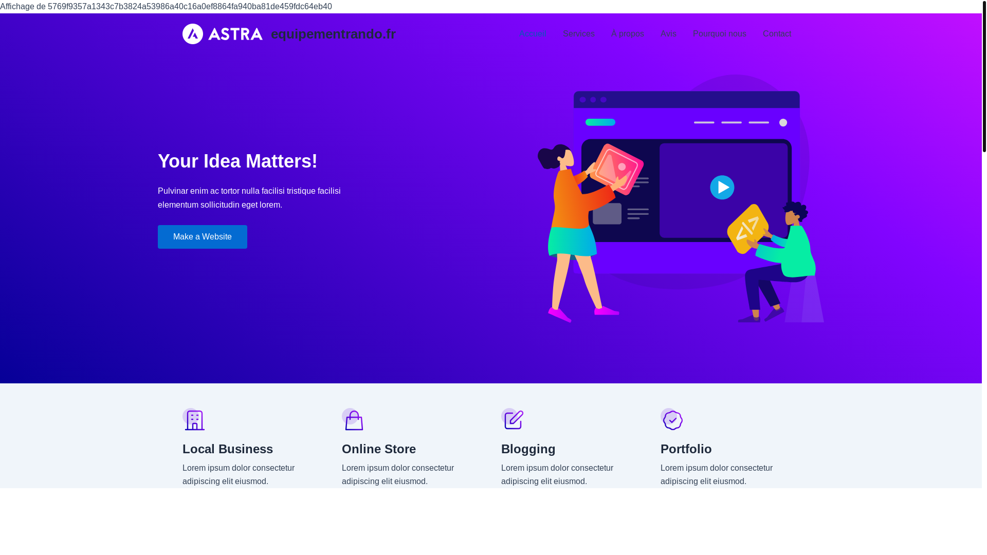 website screenshot of https://equipementrando.fr/