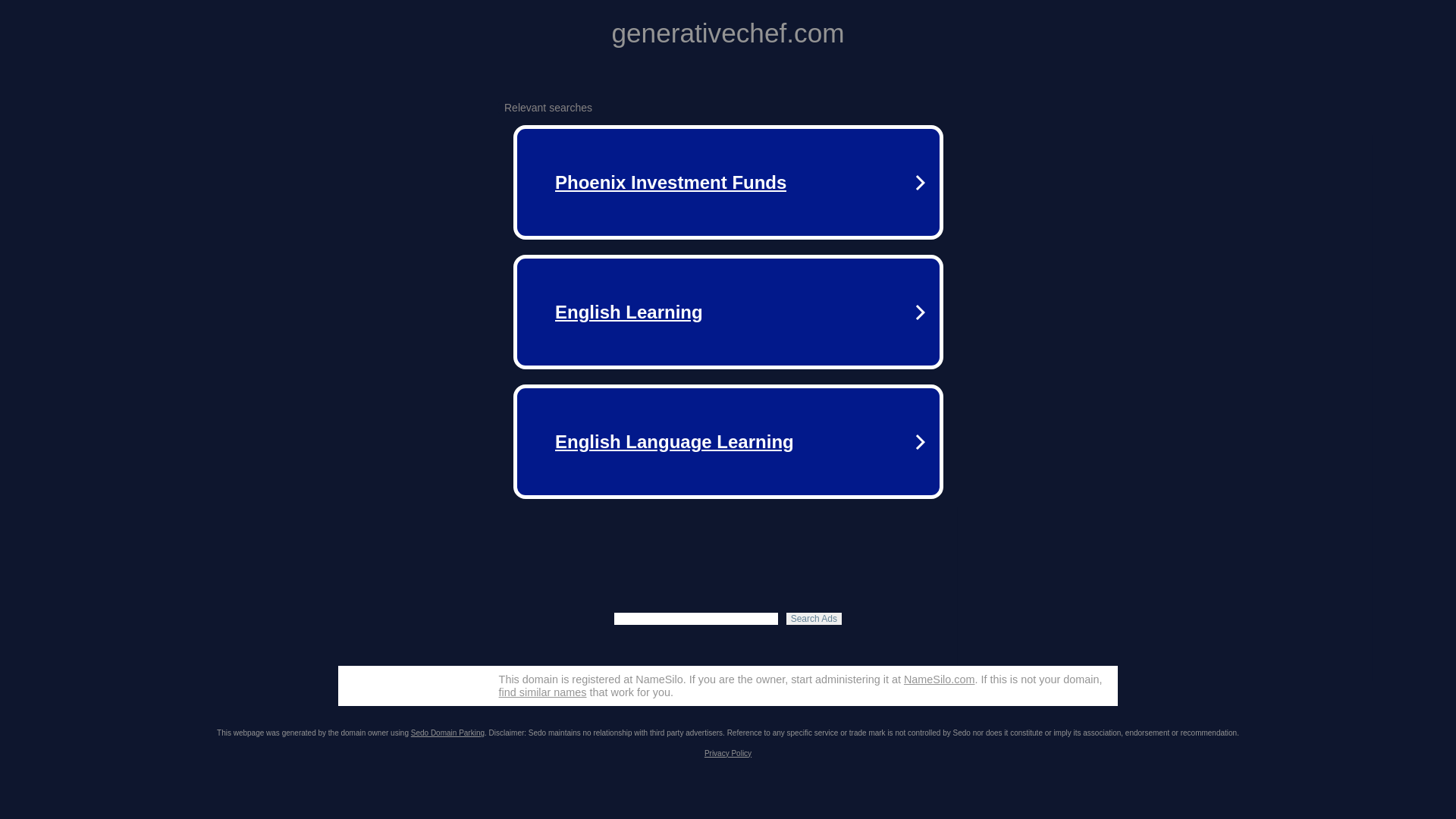 website screenshot of https://generativechef.com/