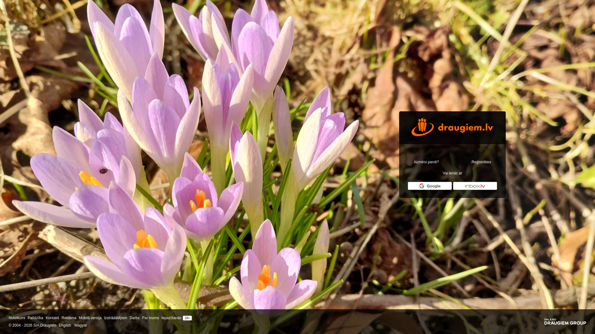 website screenshot of https://draugiem.lv/