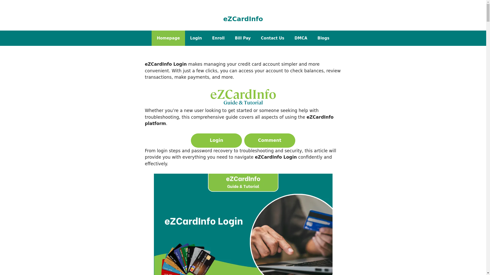 website screenshot of https://ezcardinfo.com.co/