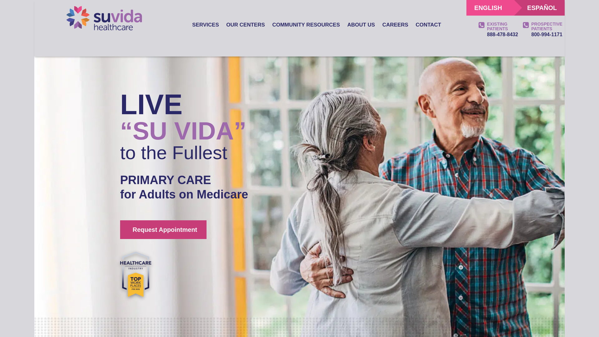 website screenshot of https://suvidahealthcare.com/
