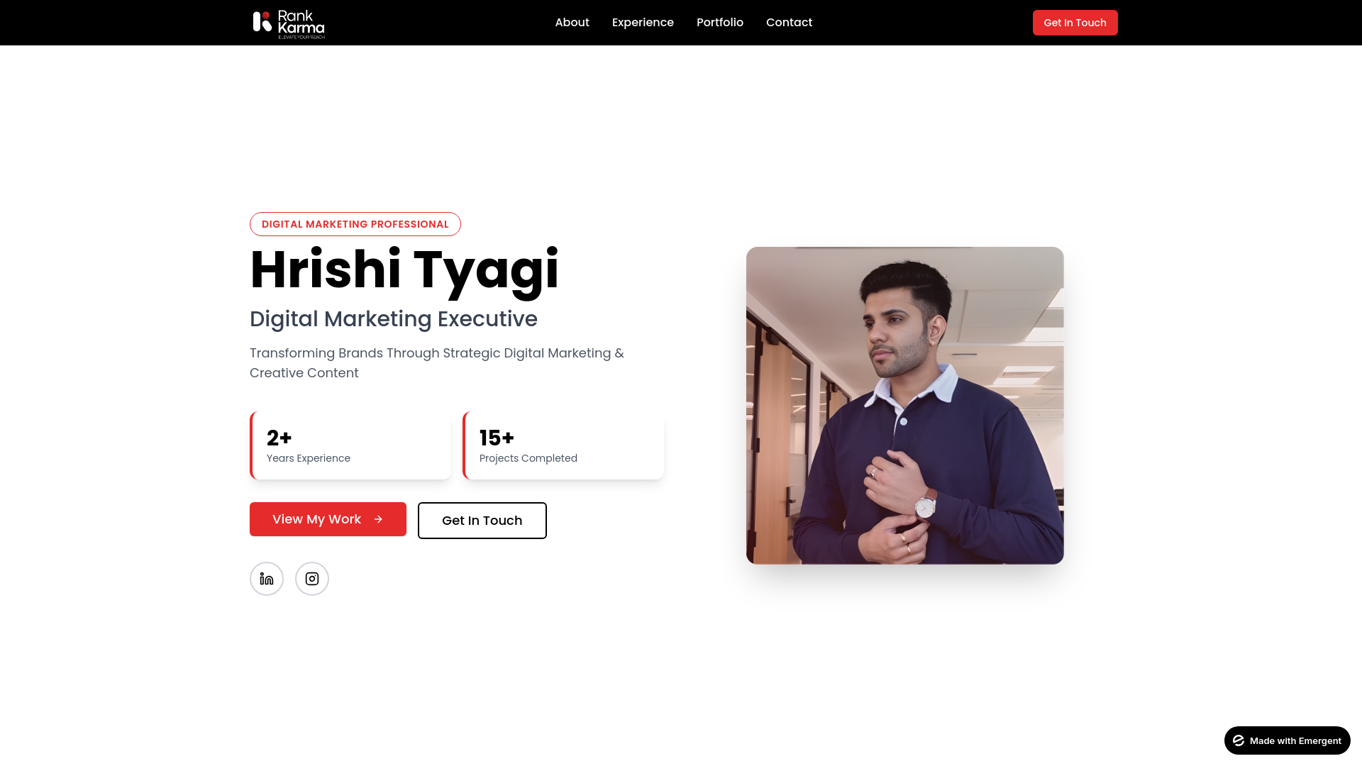 website screenshot of https://rankkarma.net/