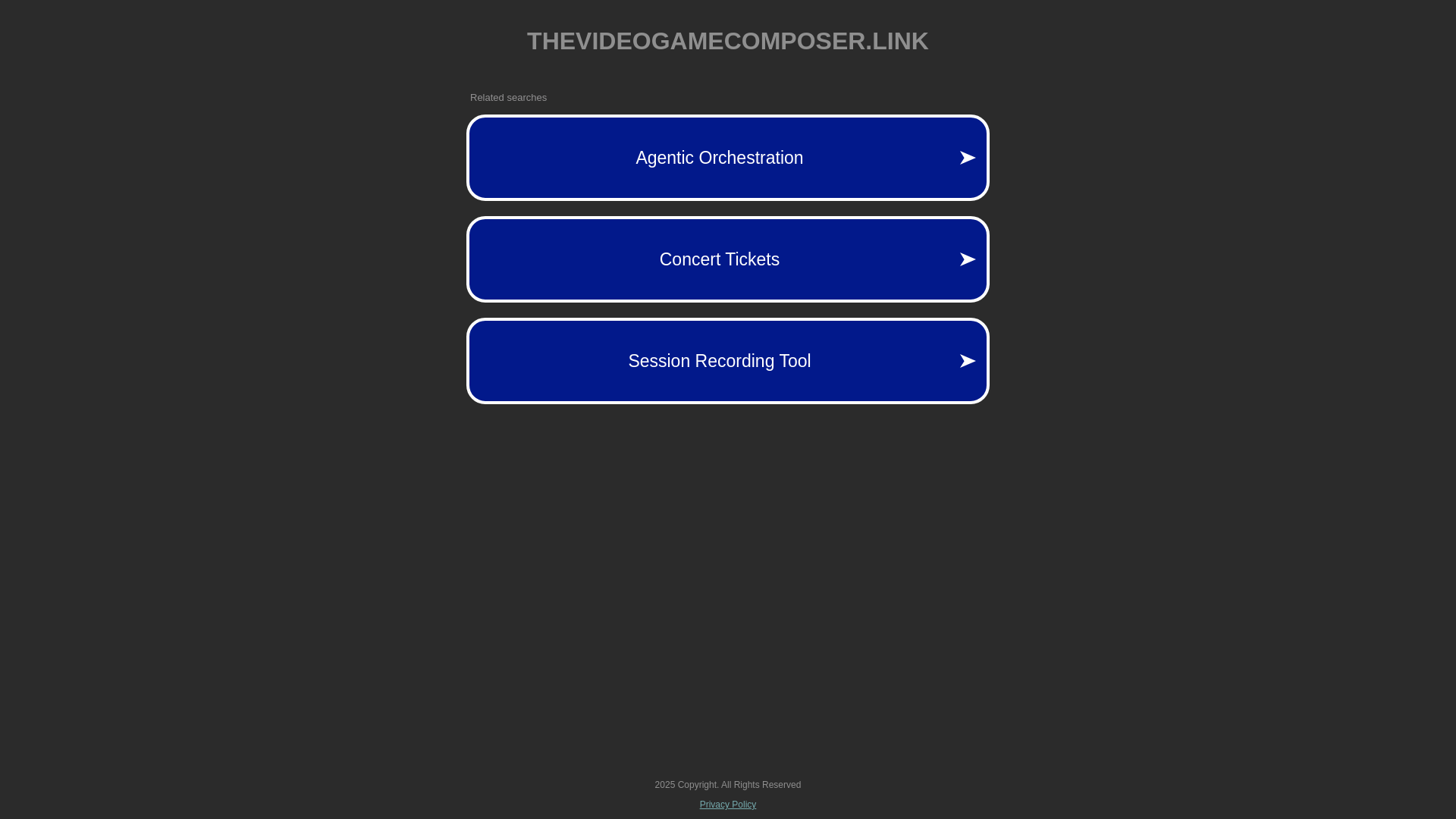 website screenshot of https://thevideogamecomposer.link/