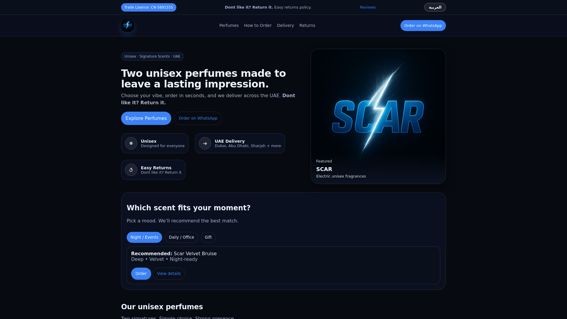 website screenshot of https://zmgifts.com