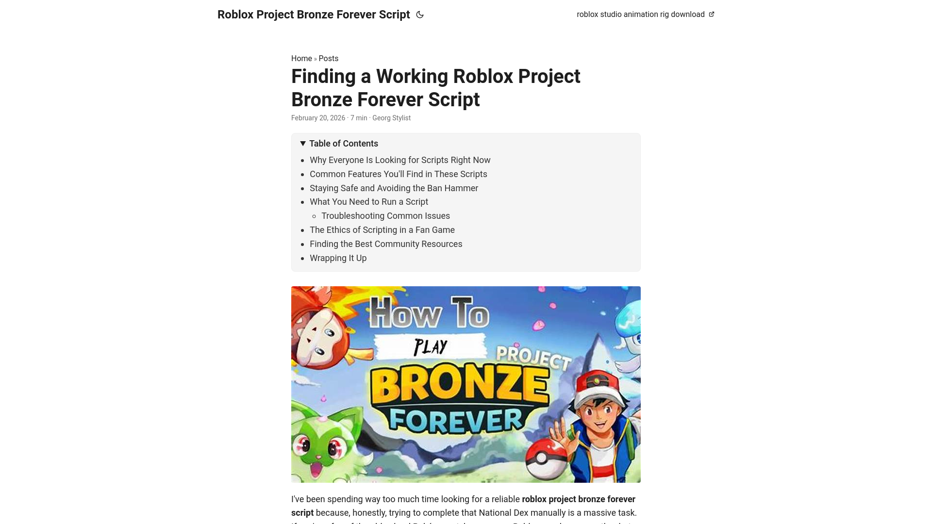 website screenshot of https://roblox-project-bronze-forever-script.pages.dev/