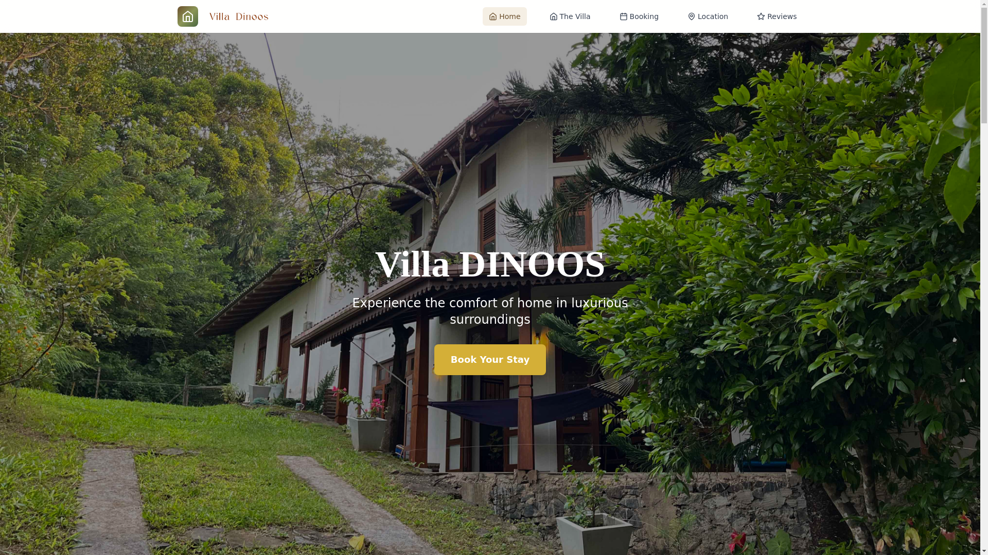 website screenshot of https://villadinoos.lk/