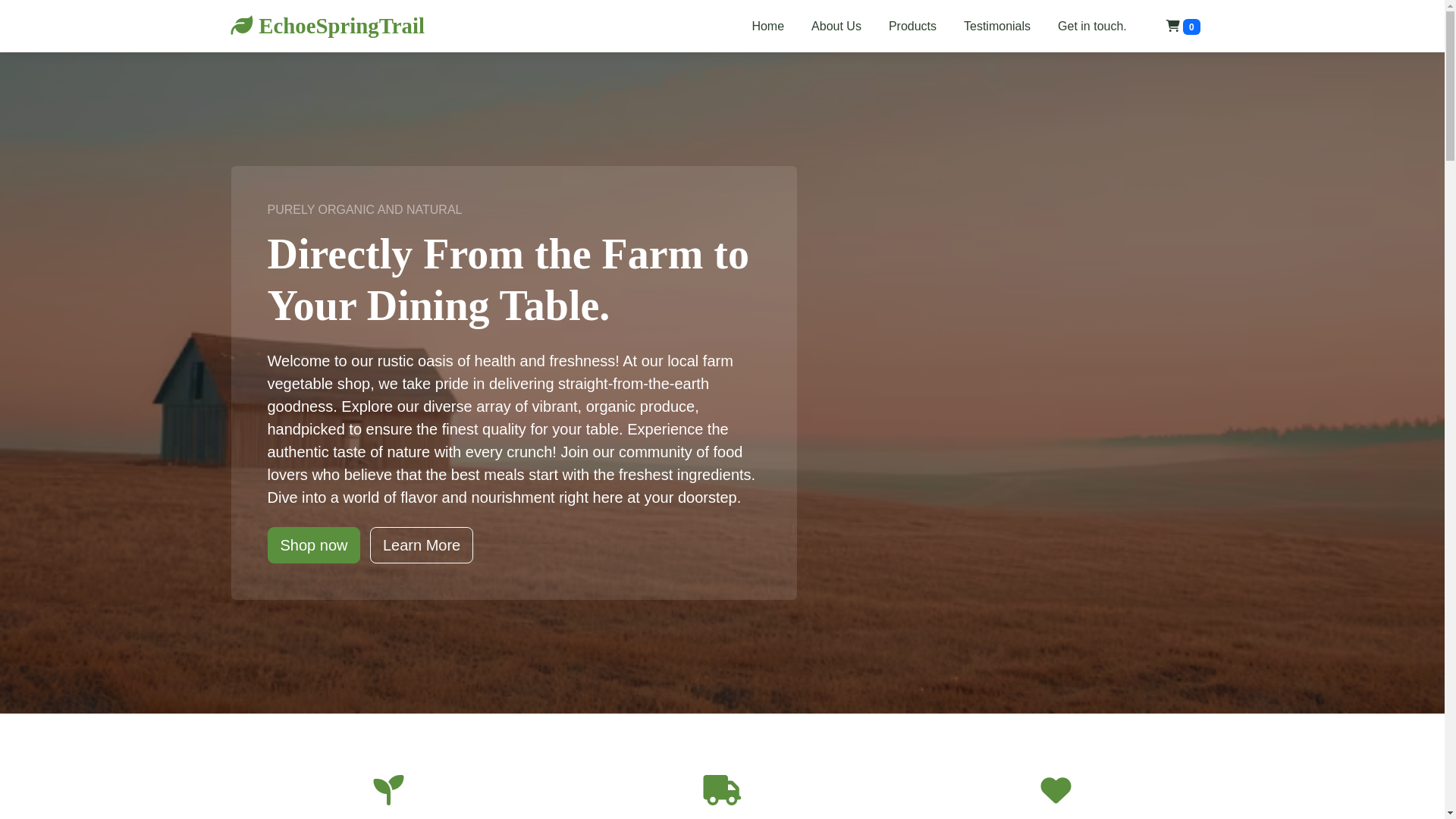 website screenshot of https://echoespringtrail.sbs/