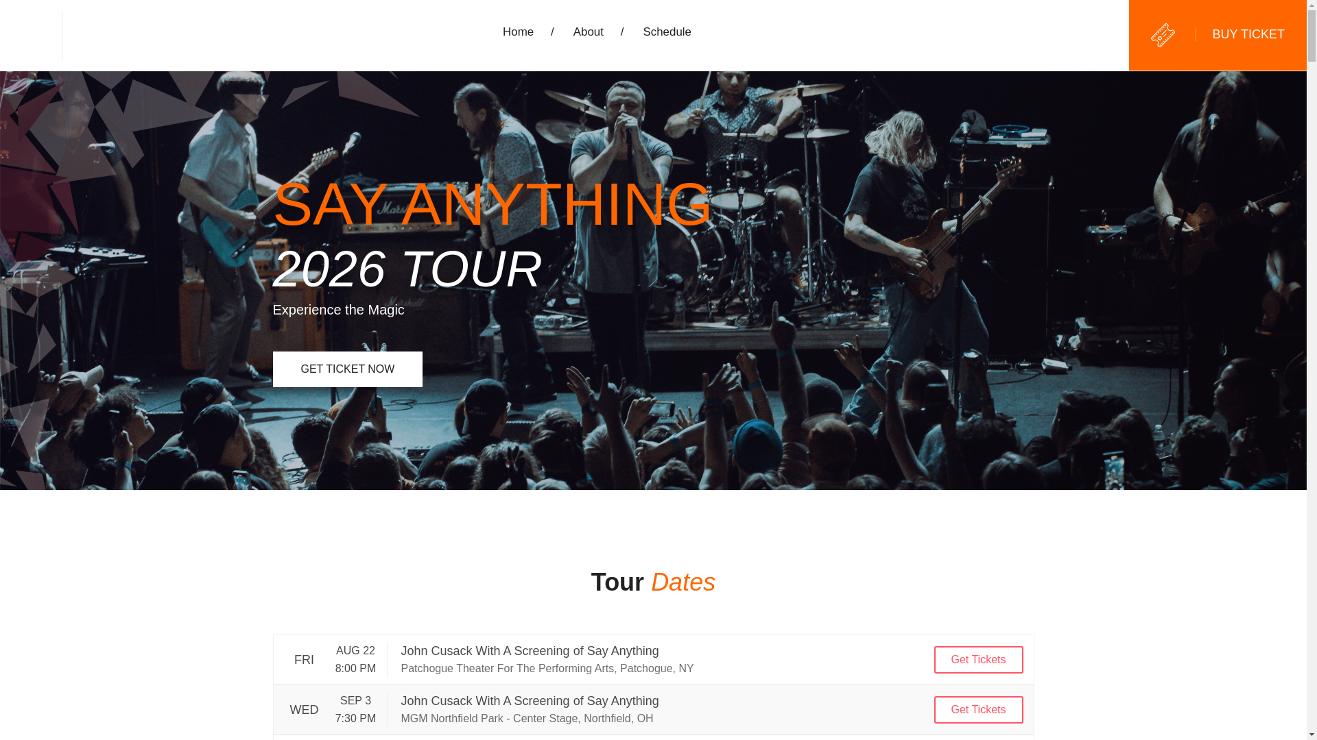 website screenshot of https://sayanythingtour.us/