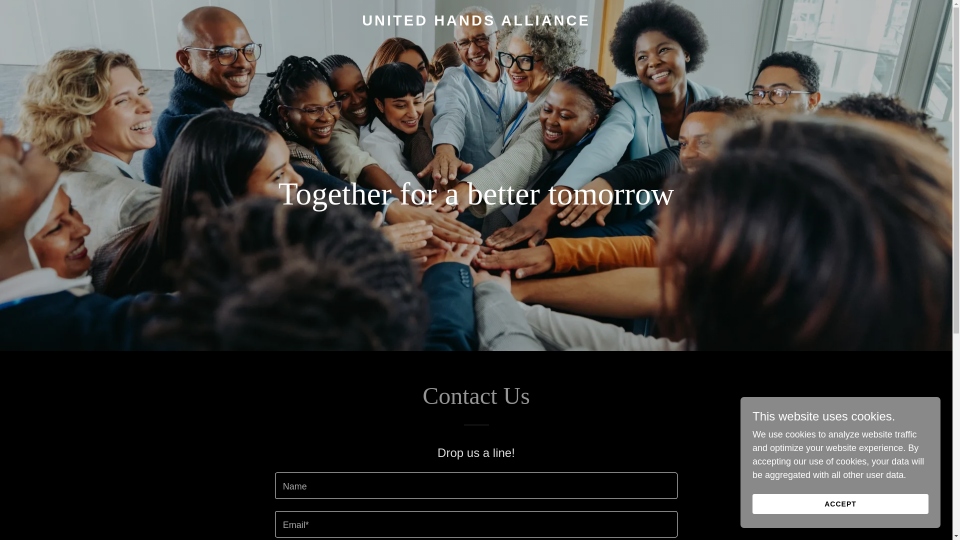 website screenshot of https://unitedhandsallince.org/