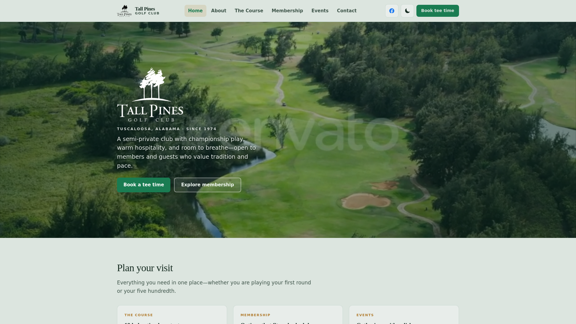 website screenshot of https://tallpinesredesign.pages.dev/