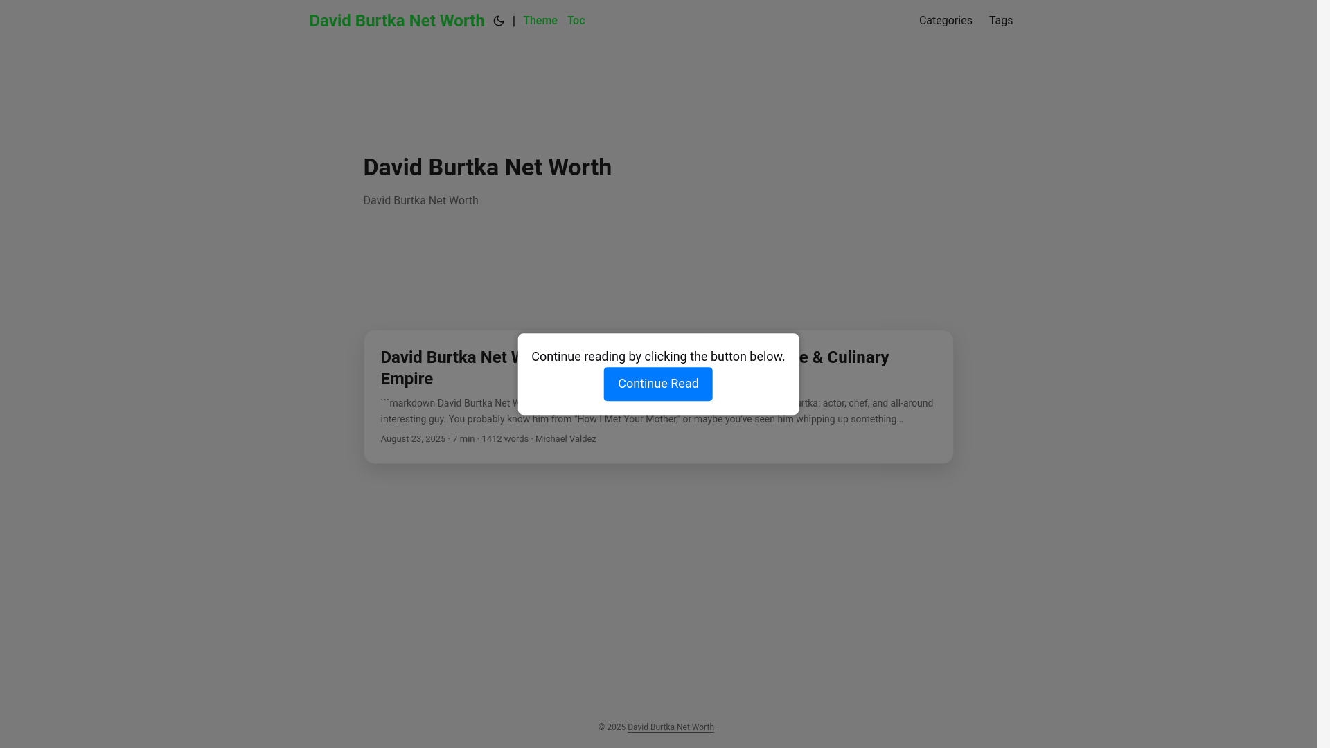 website screenshot of https://david-burtka-net-worth.pages.dev/
