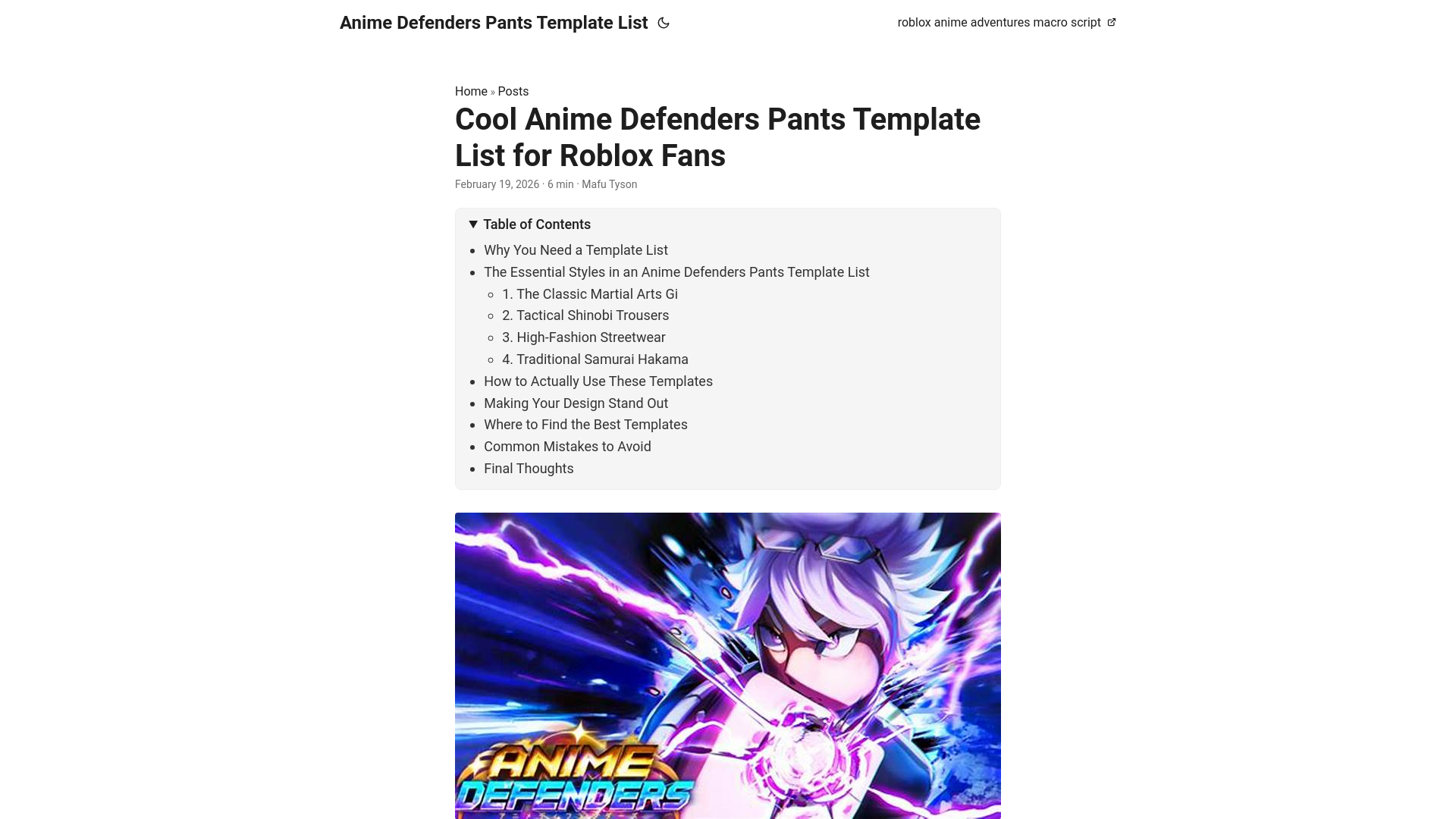 website screenshot of https://anime-defenders-pants-template-list.pages.dev/