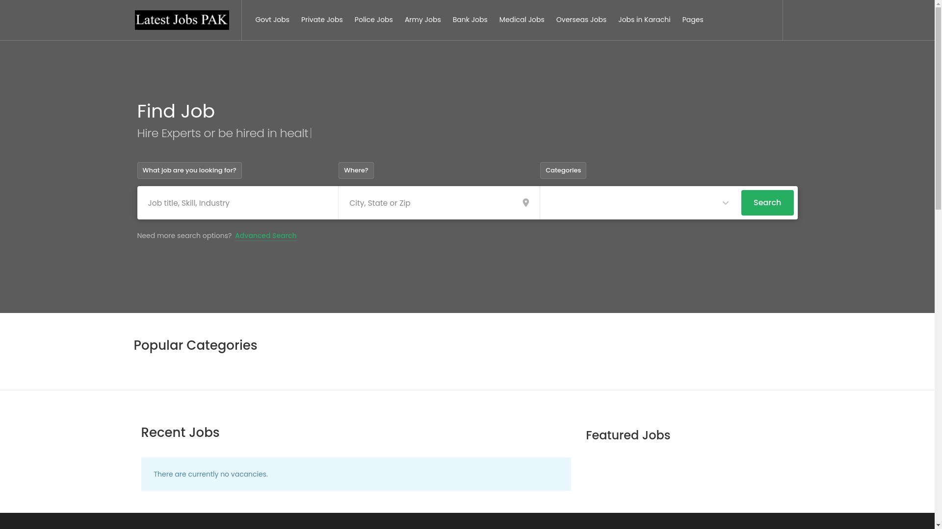website screenshot of https://latestjobspak.xyz/