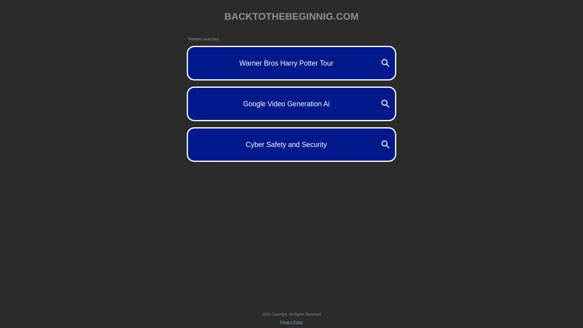 website screenshot of https://backtothebeginnig.com/
