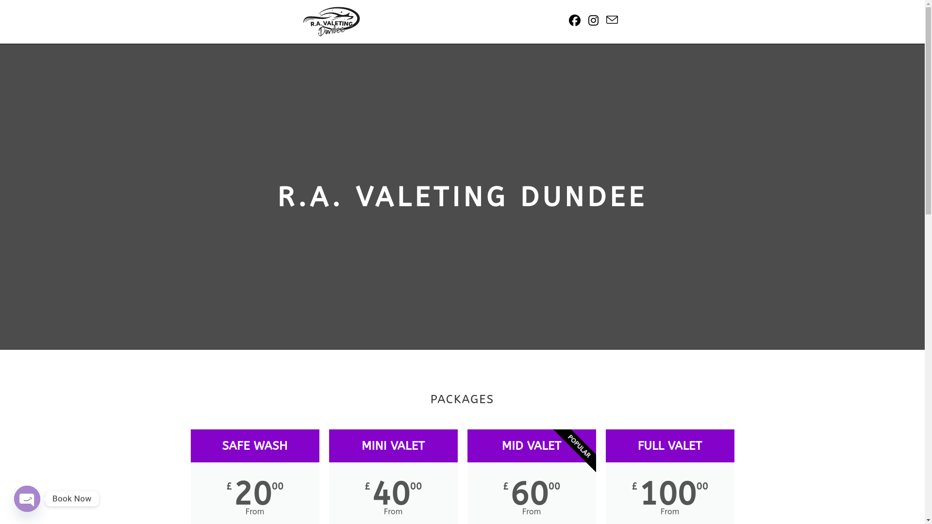website screenshot of https://thevaletguy.uk/
