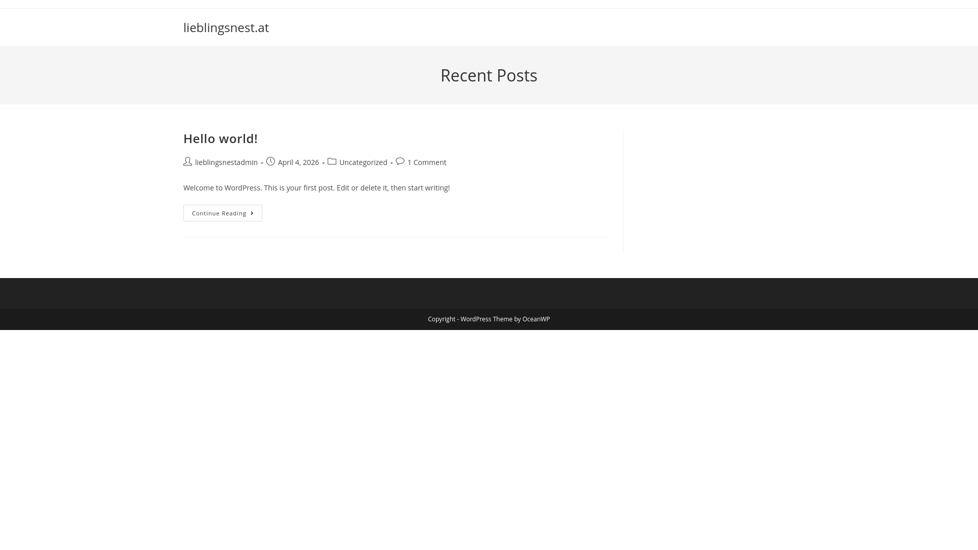 website screenshot of https://lieblingsnest.at