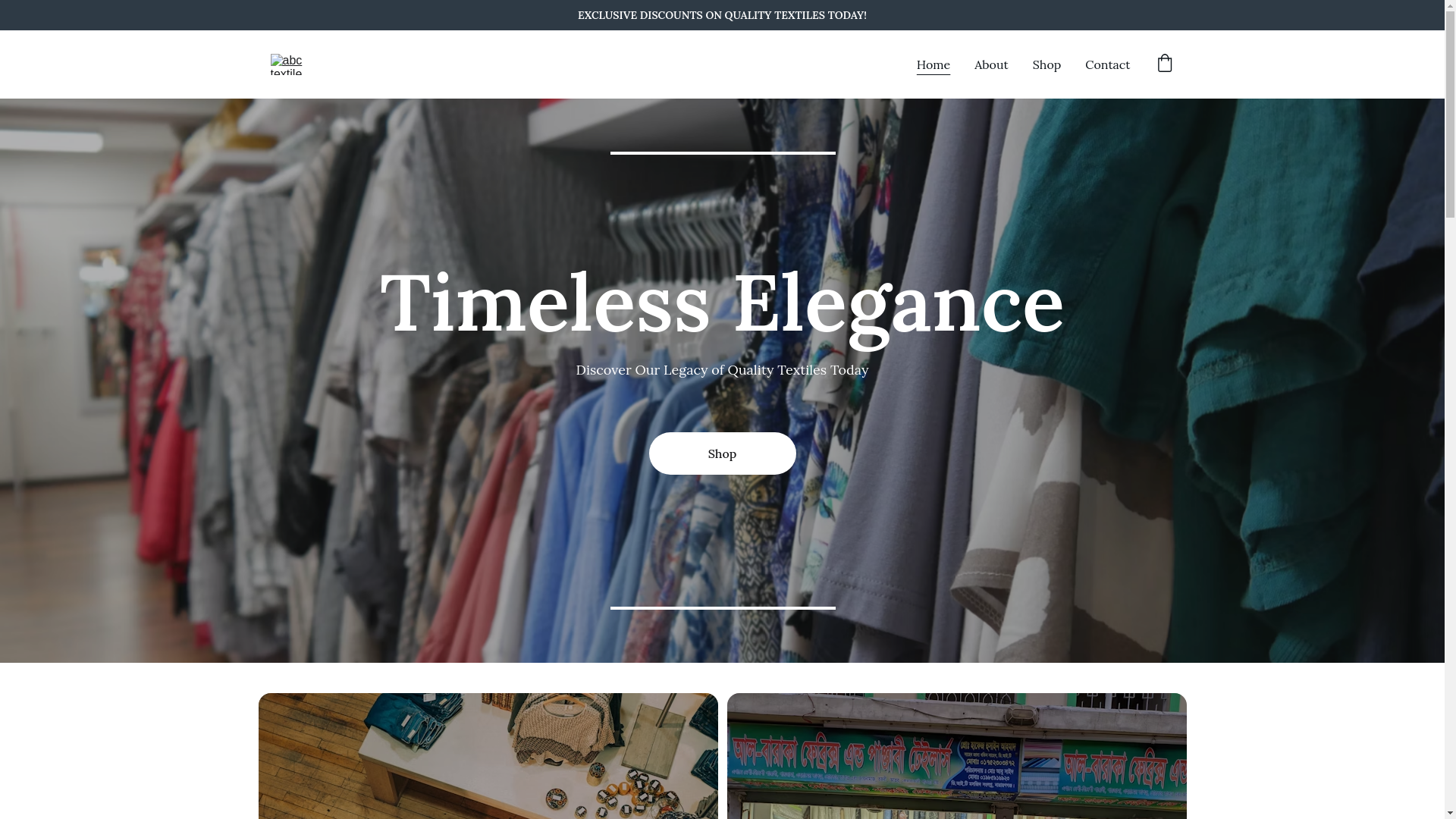 website screenshot of https://abctextilemart.in/