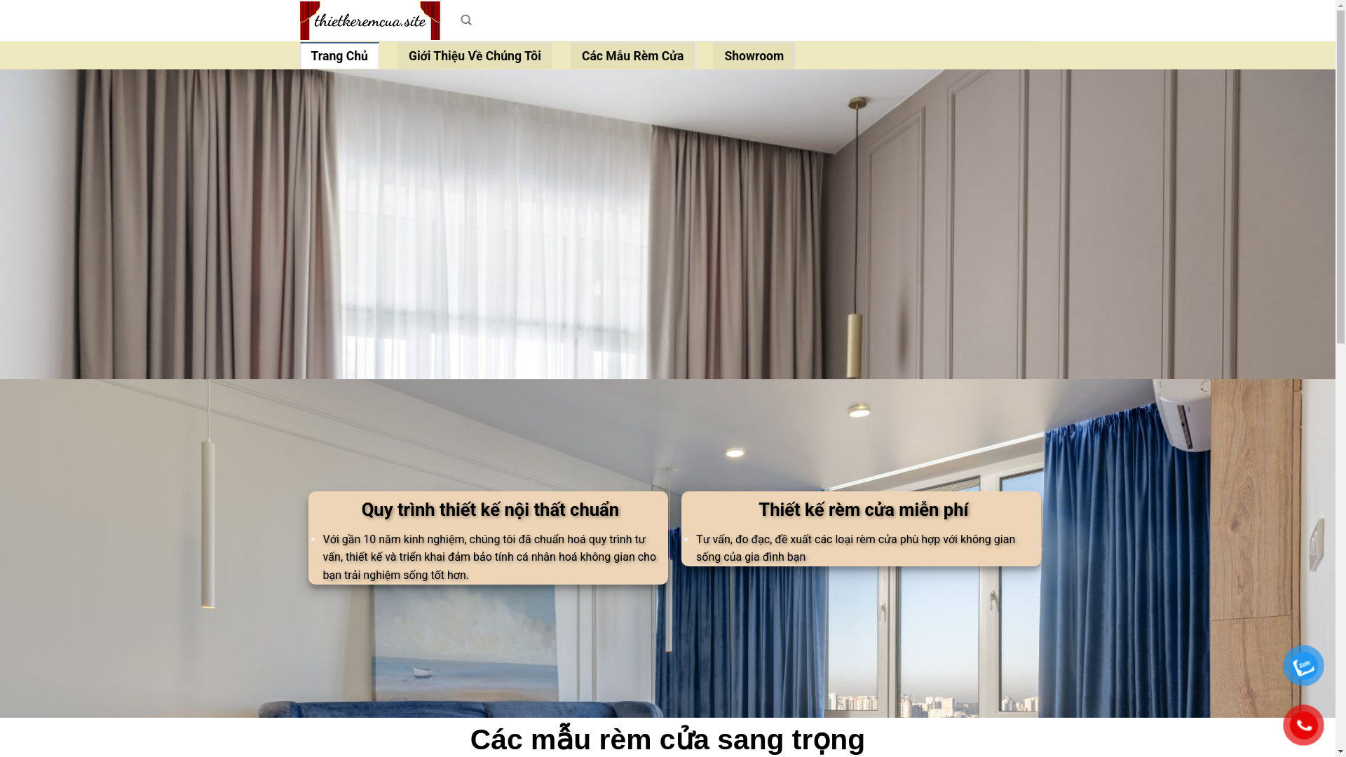 website screenshot of https://thietkeremcua.pro/