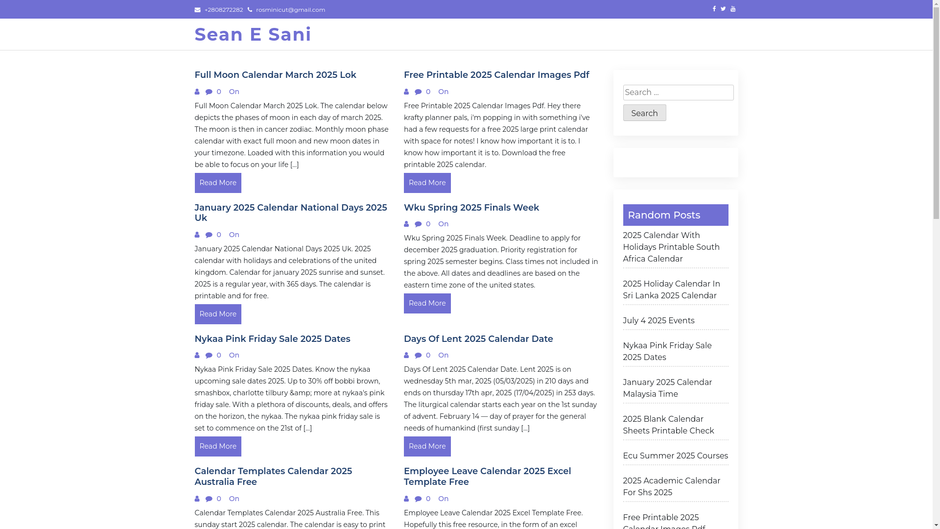 website screenshot of https://seanesani.pages.dev/