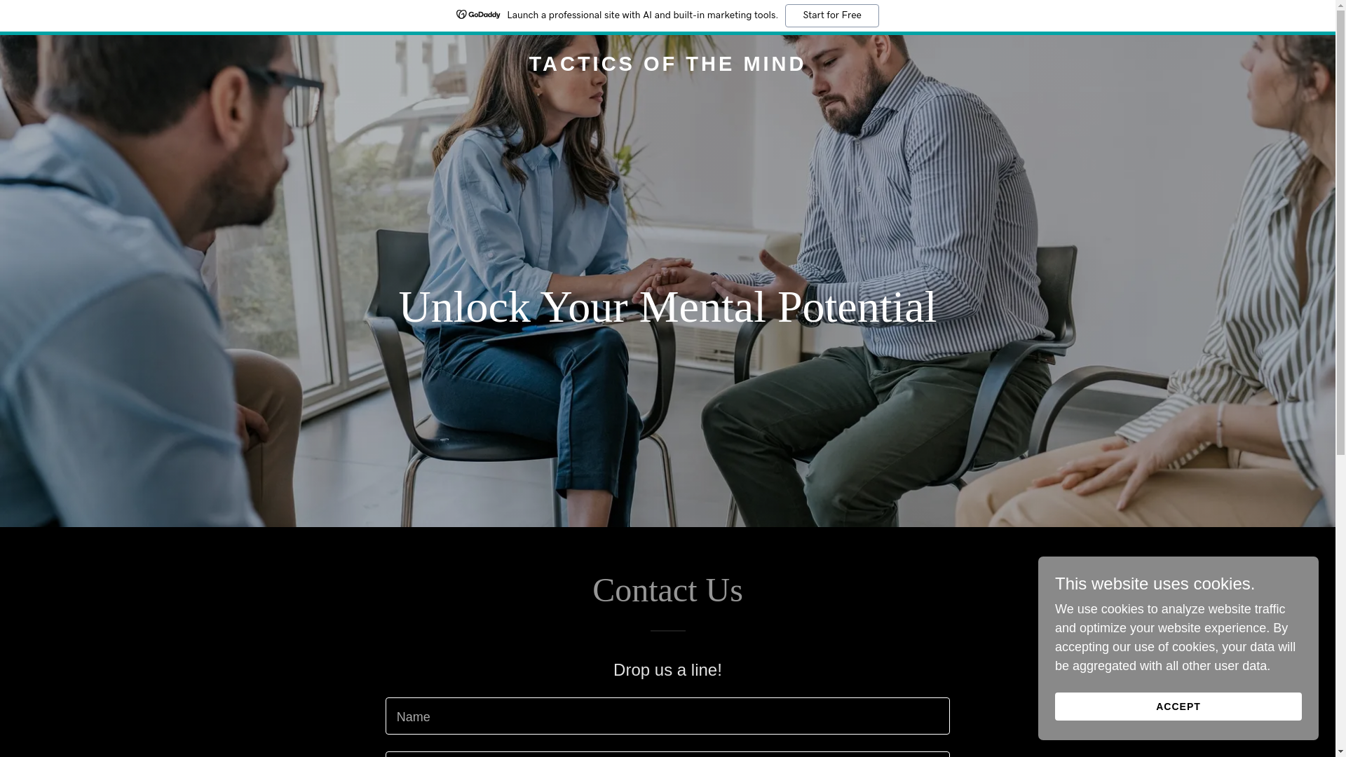 website screenshot of https://tacticsofthemind.com/