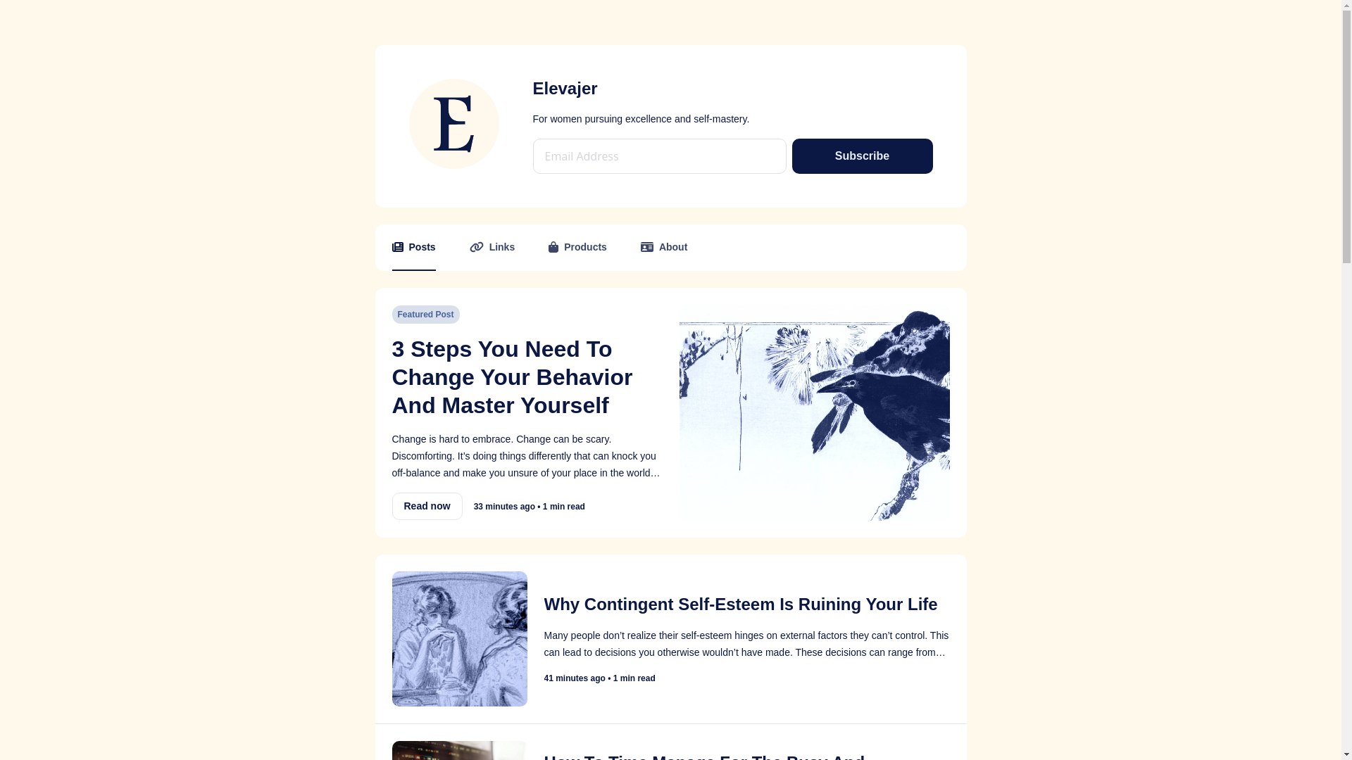 website screenshot of https://elevajer.com/
