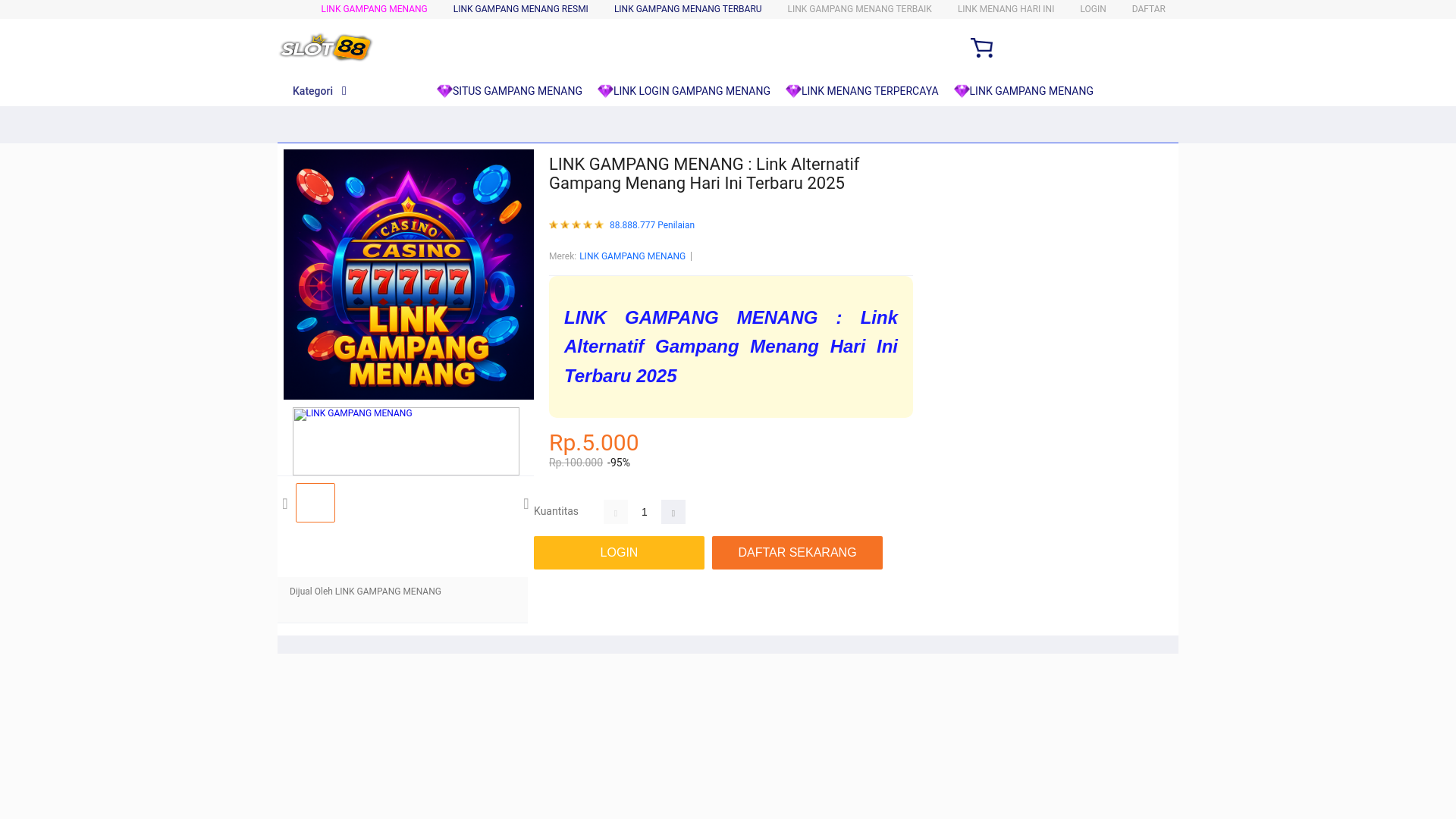website screenshot of https://linkgampangmenang.pages.dev/