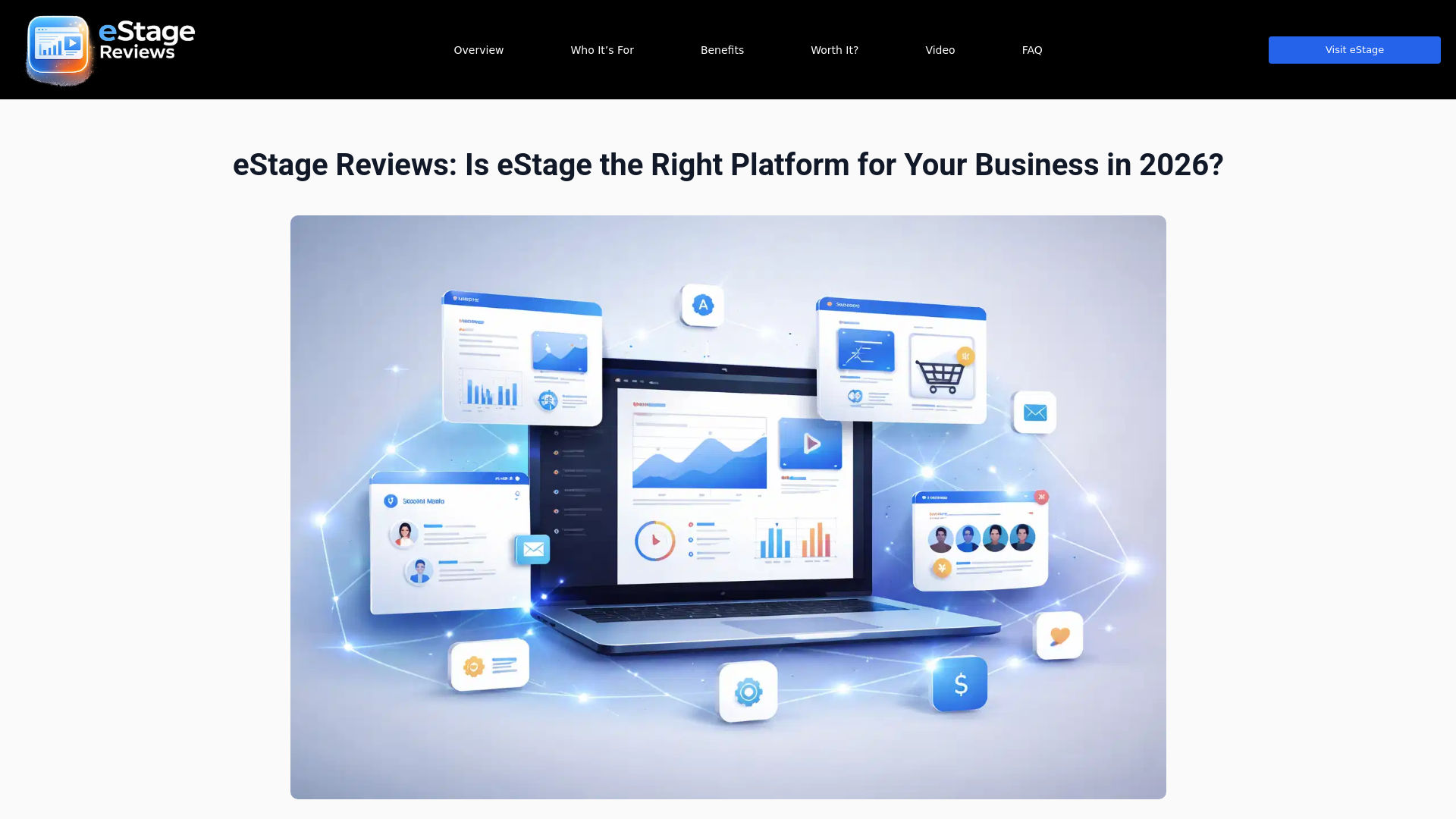 website screenshot of https://estagereviews.net/