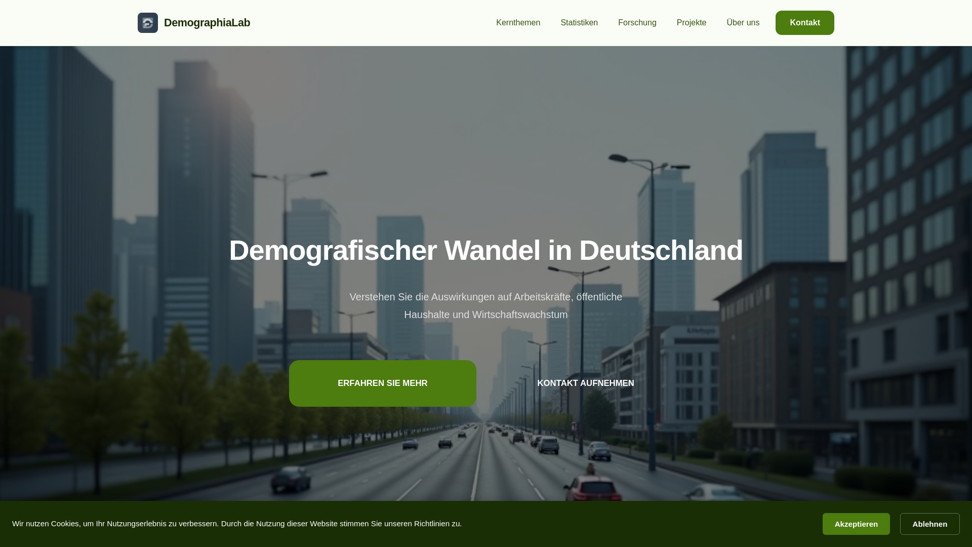 website screenshot of https://demographialab.com/