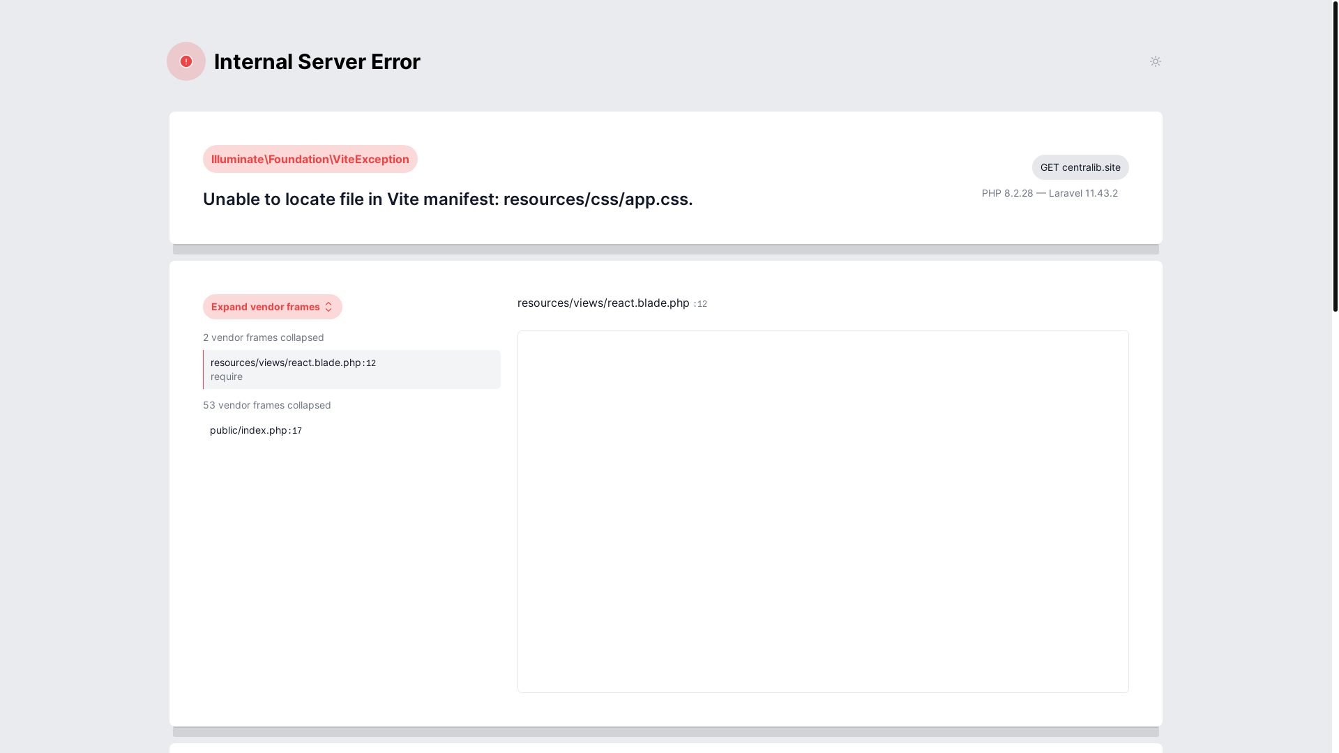 website screenshot of https://centralib.site/