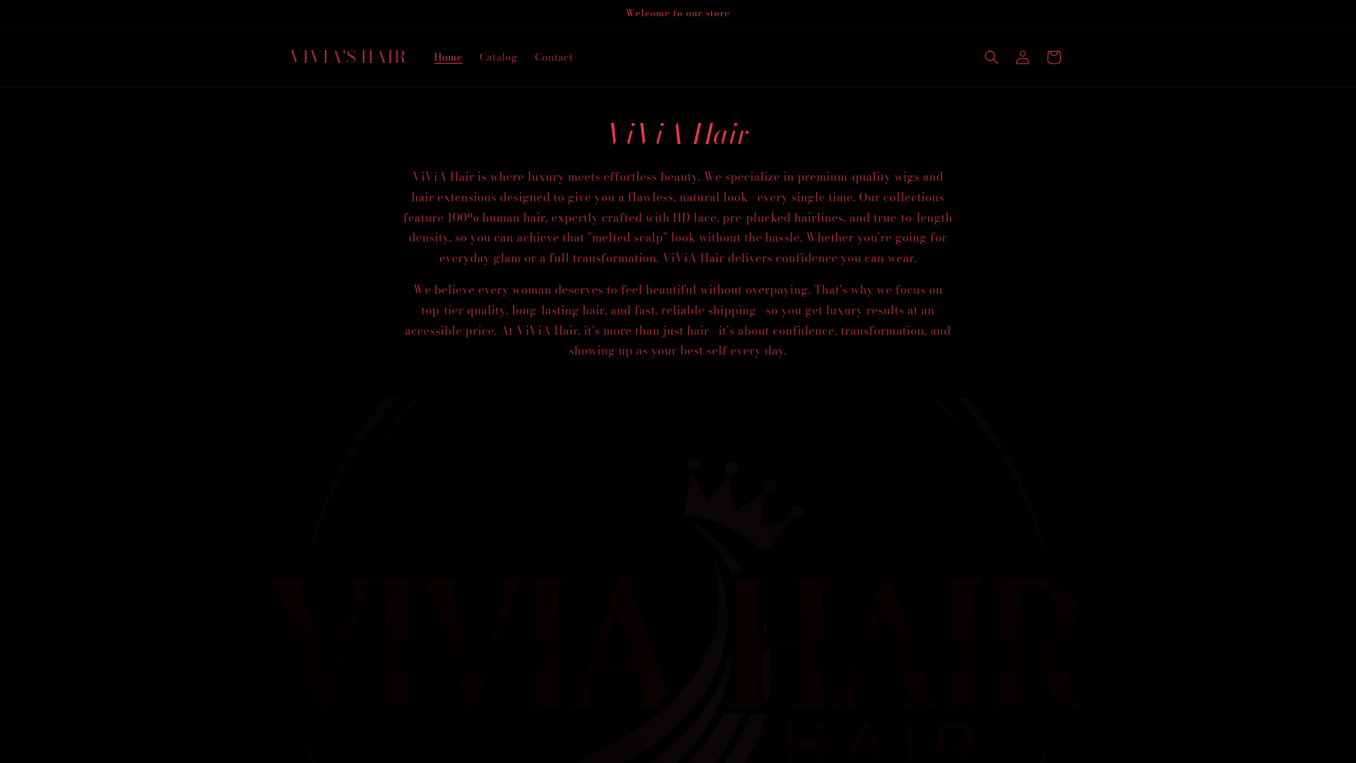 website screenshot of https://viviashair.net/