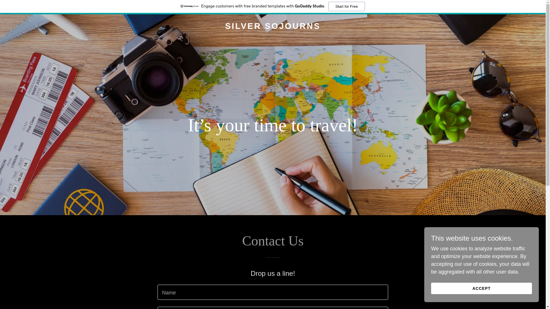website screenshot of https://silversojournstravel.com/