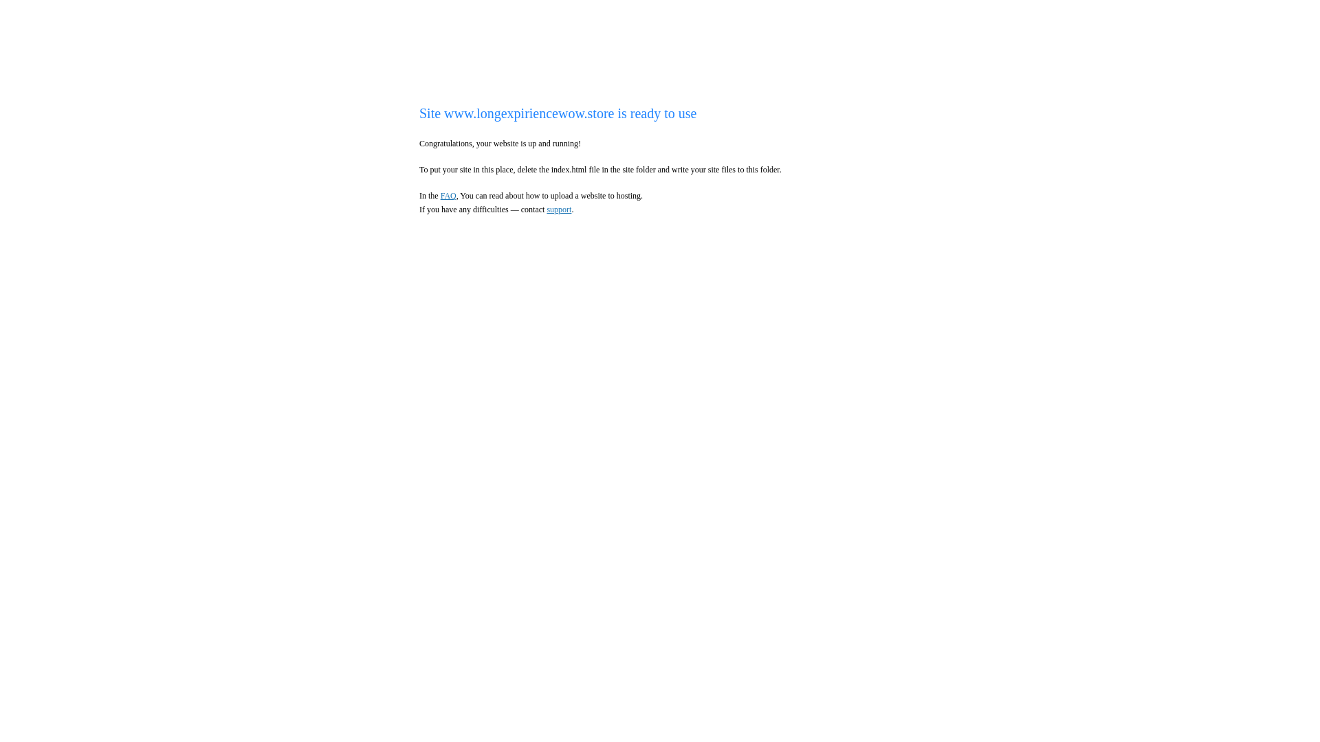 website screenshot of https://longexpiriencewow.store/